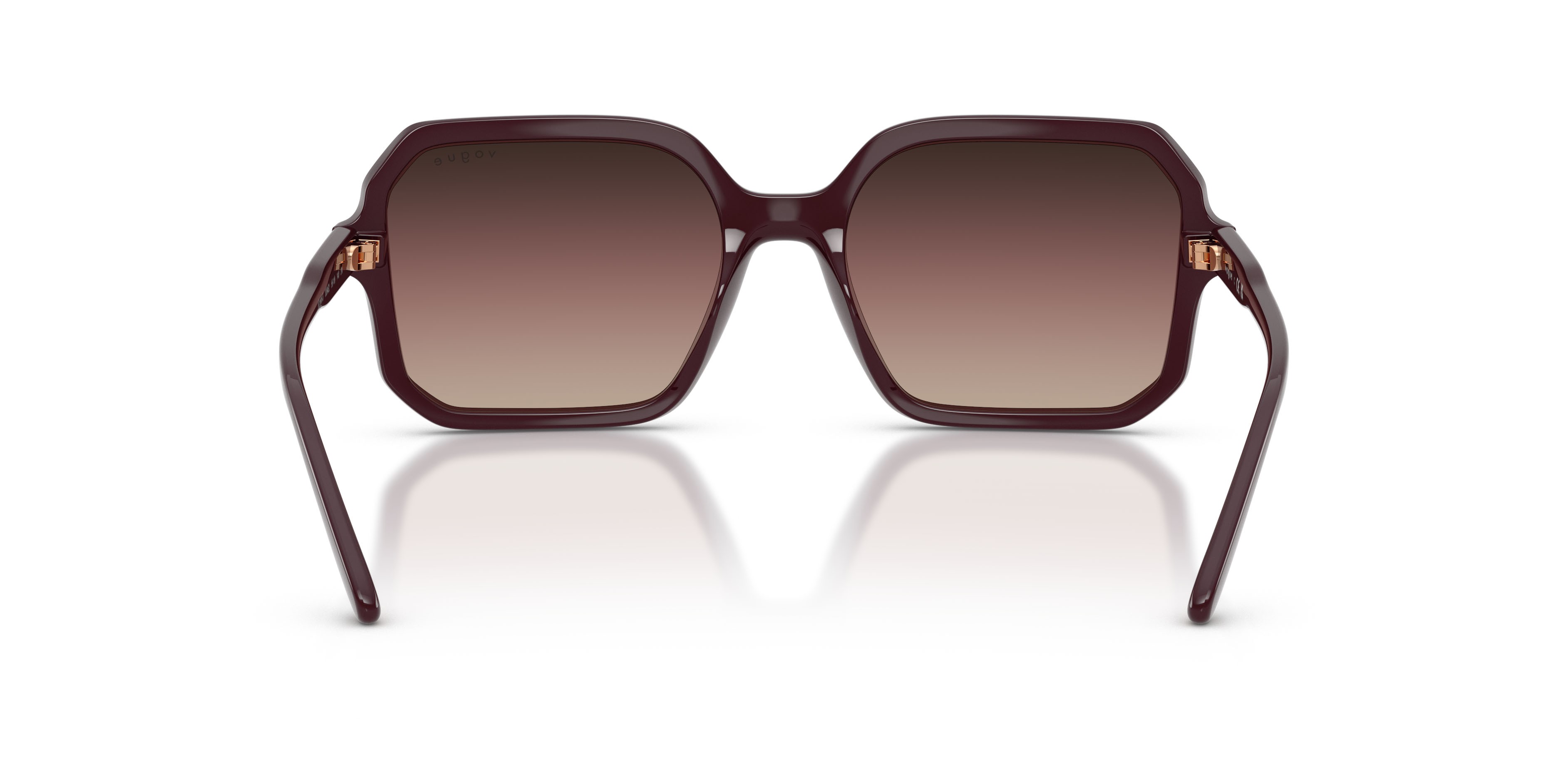 Sunglasses Vogue VO 5696S (3284E2) color bordeaux full shape square lenses marrone sfumato viola sfumato nero