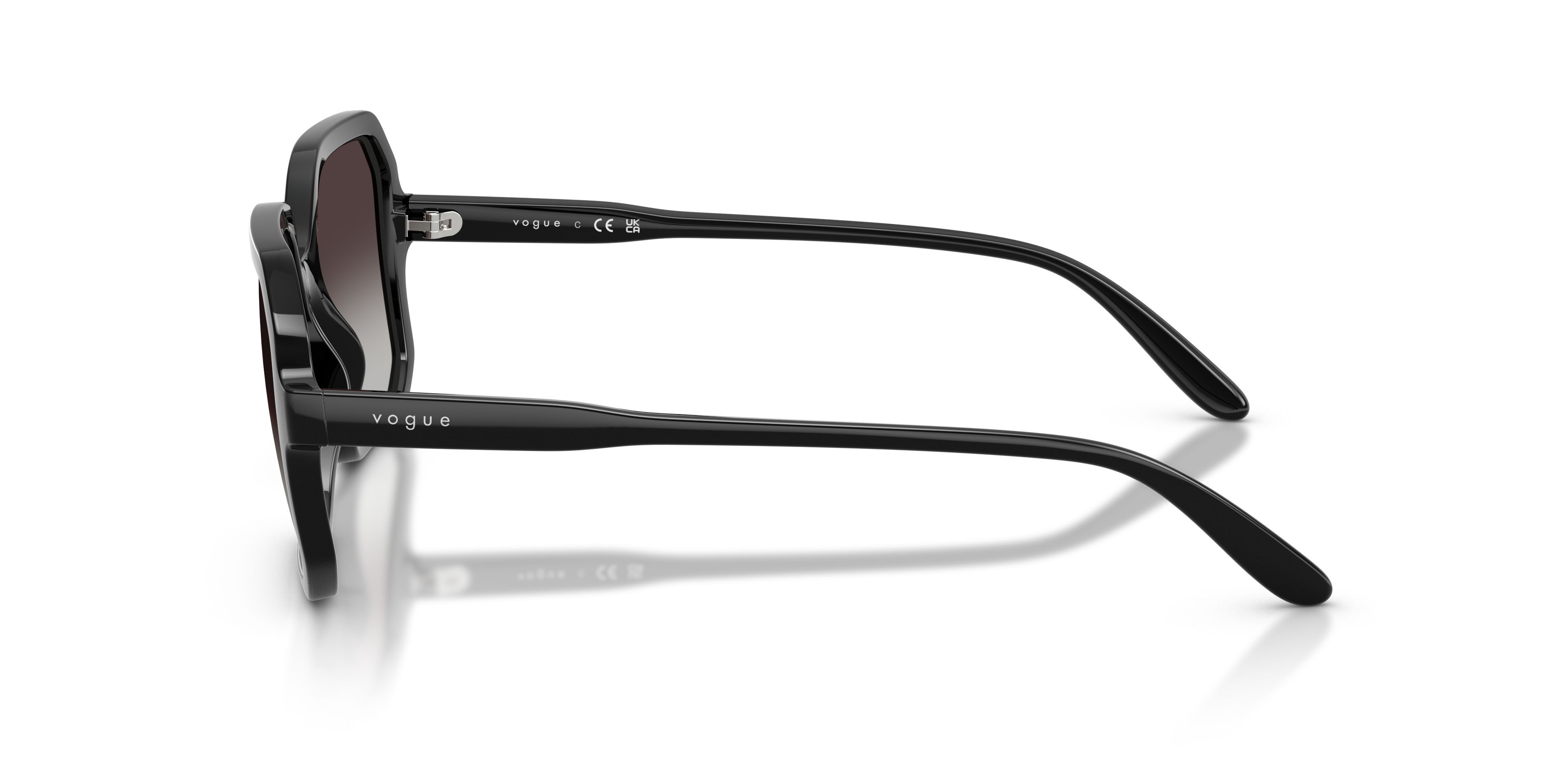 Occhiali da sole Vogue VO 5696S (W44/8G) colore nero forma quadrato lenti sfumato grigio