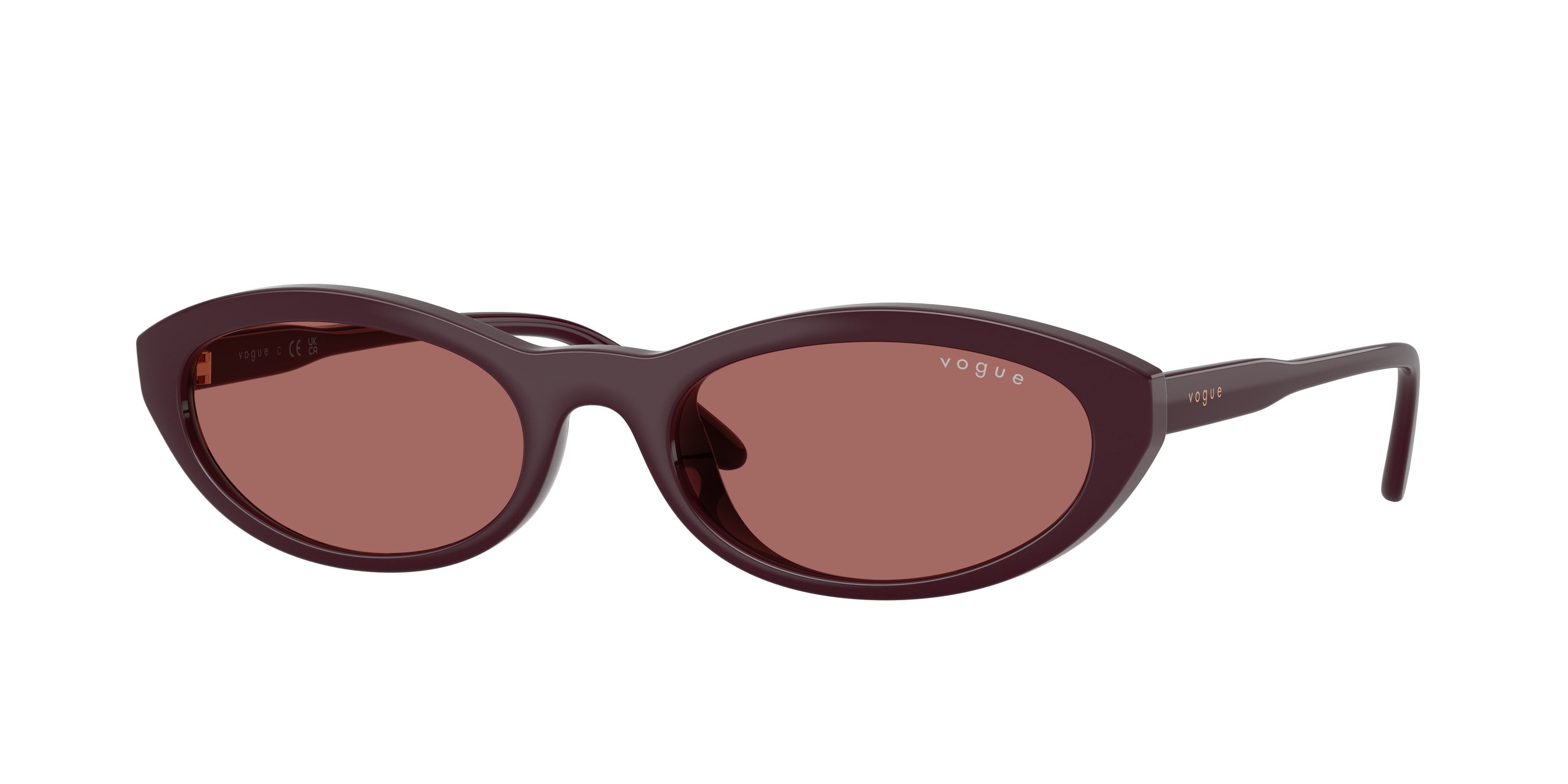 Sunglasses Vogue VO 5697SU (328469) color bordeaux full shape oval lenses violetto scuro
