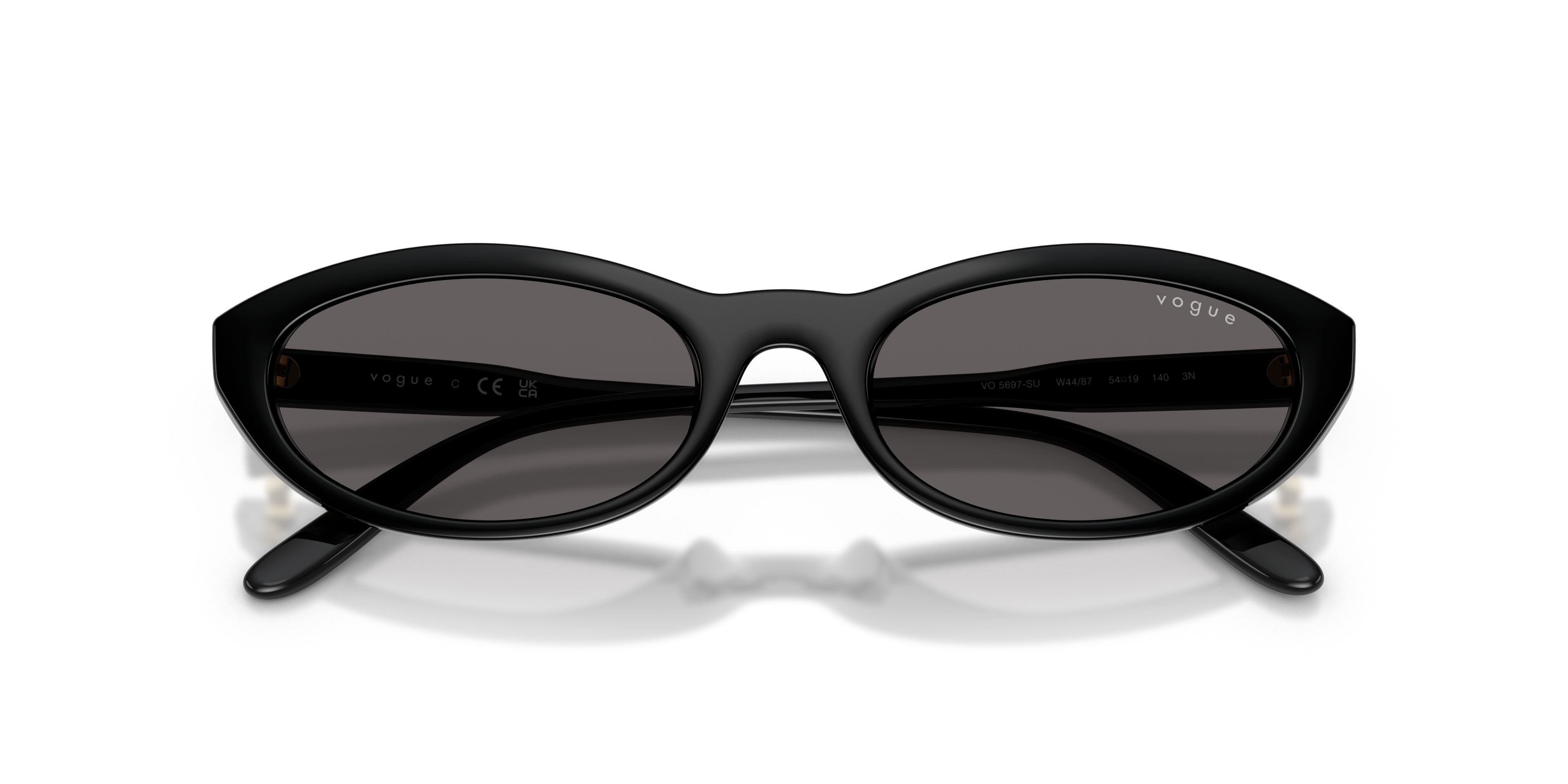 Sunglasses Vogue VO 5697SU (W44/87) color nero shape oval lenses nero/grigio fumo