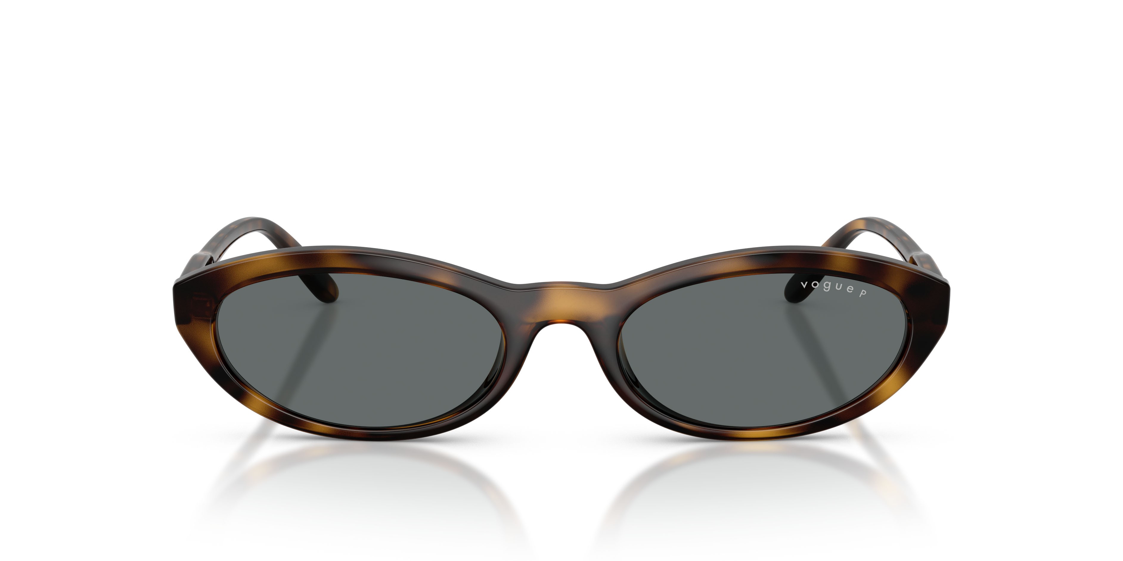 Sunglasses Vogue VO 5697SU (W65681) color havana scuro shape oval lenses polar grigio scuro