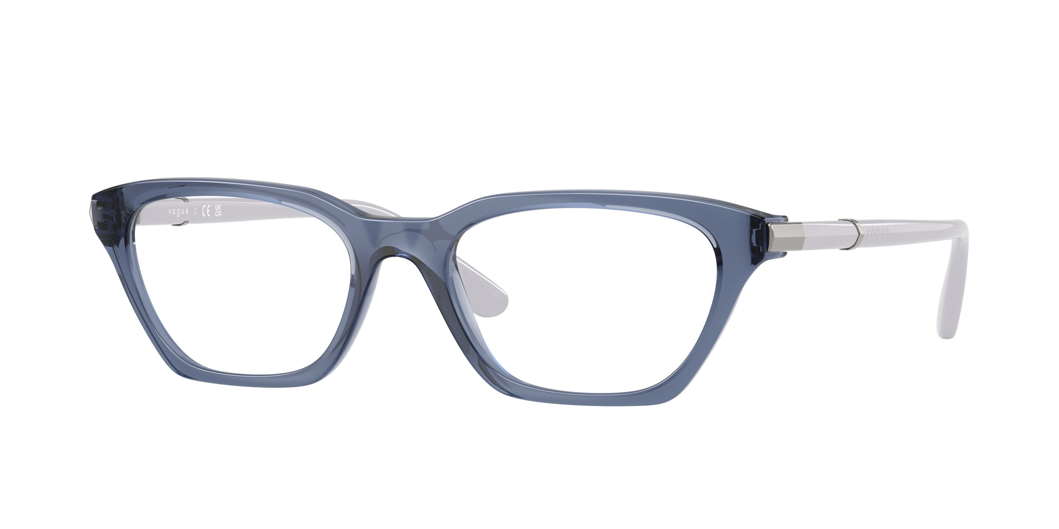 Eyeglasses Vogue VO 5698 (2944) color transparent blue purple shape cat eye lenses lente demo