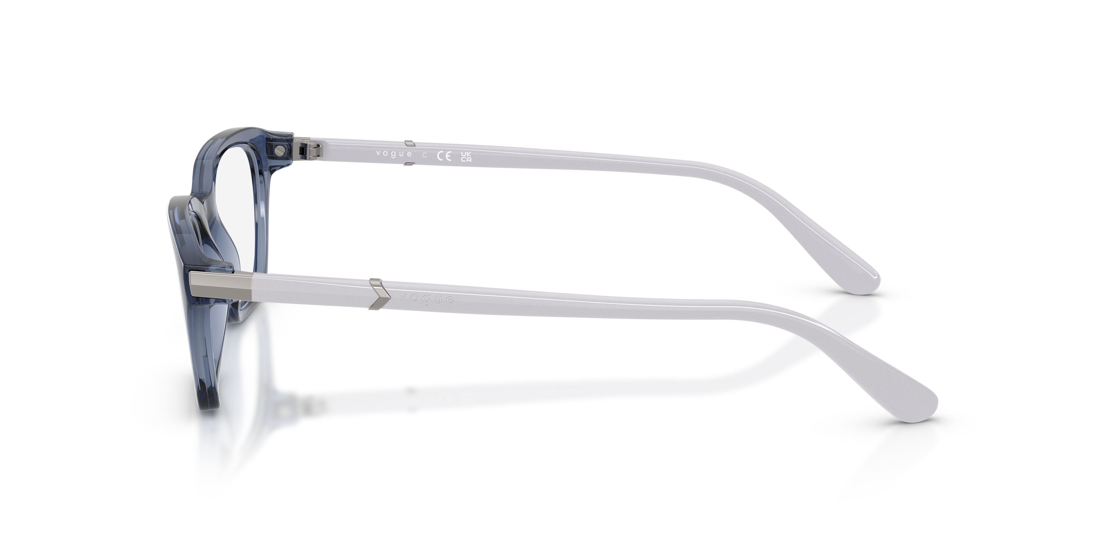 Eyeglasses Vogue VO 5698 (2944) color transparent blue purple shape cat eye lenses lente demo