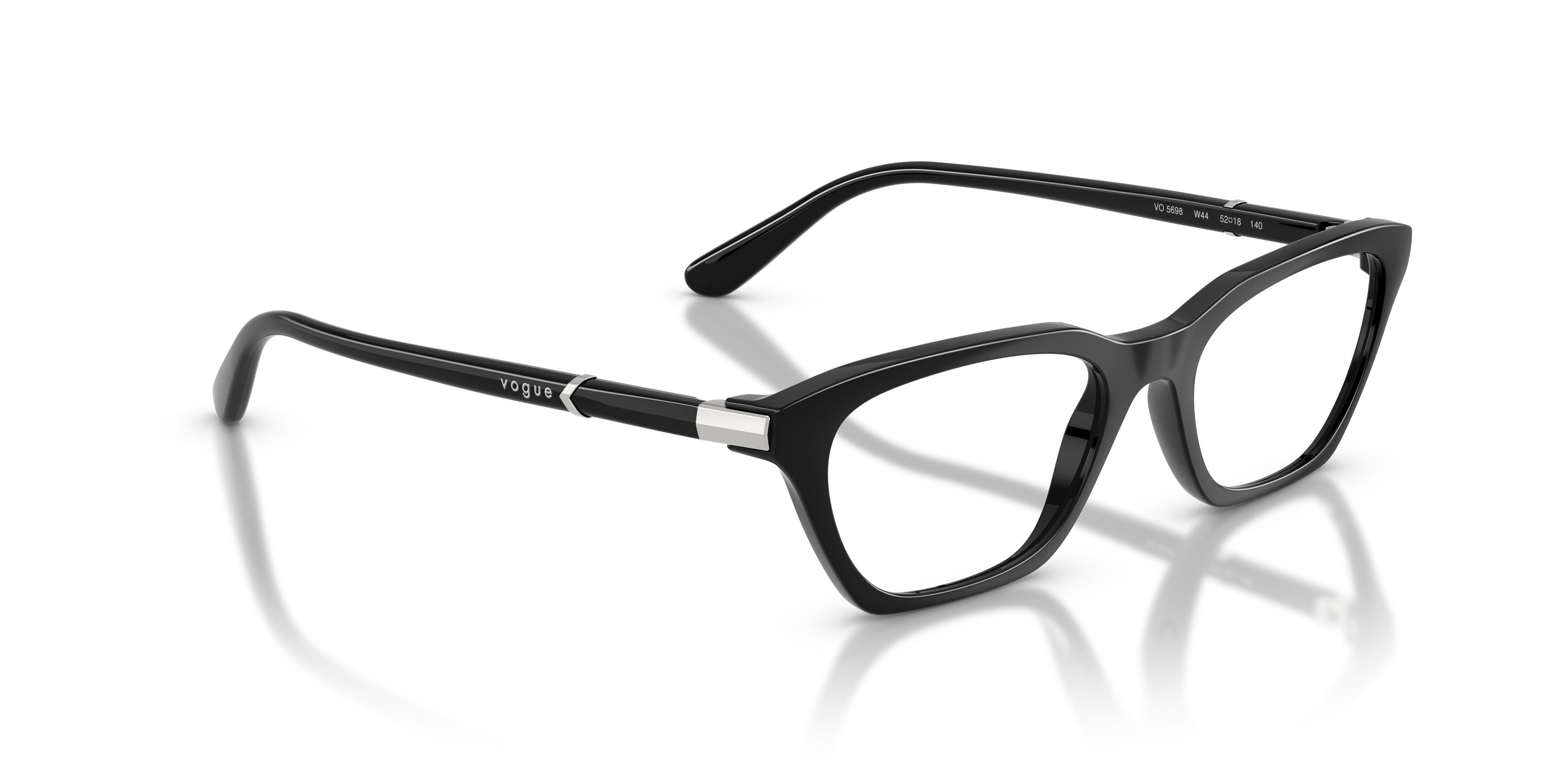 Eyeglasses Vogue VO 5698 (W44) color nero shape cat eye lenses lente demo