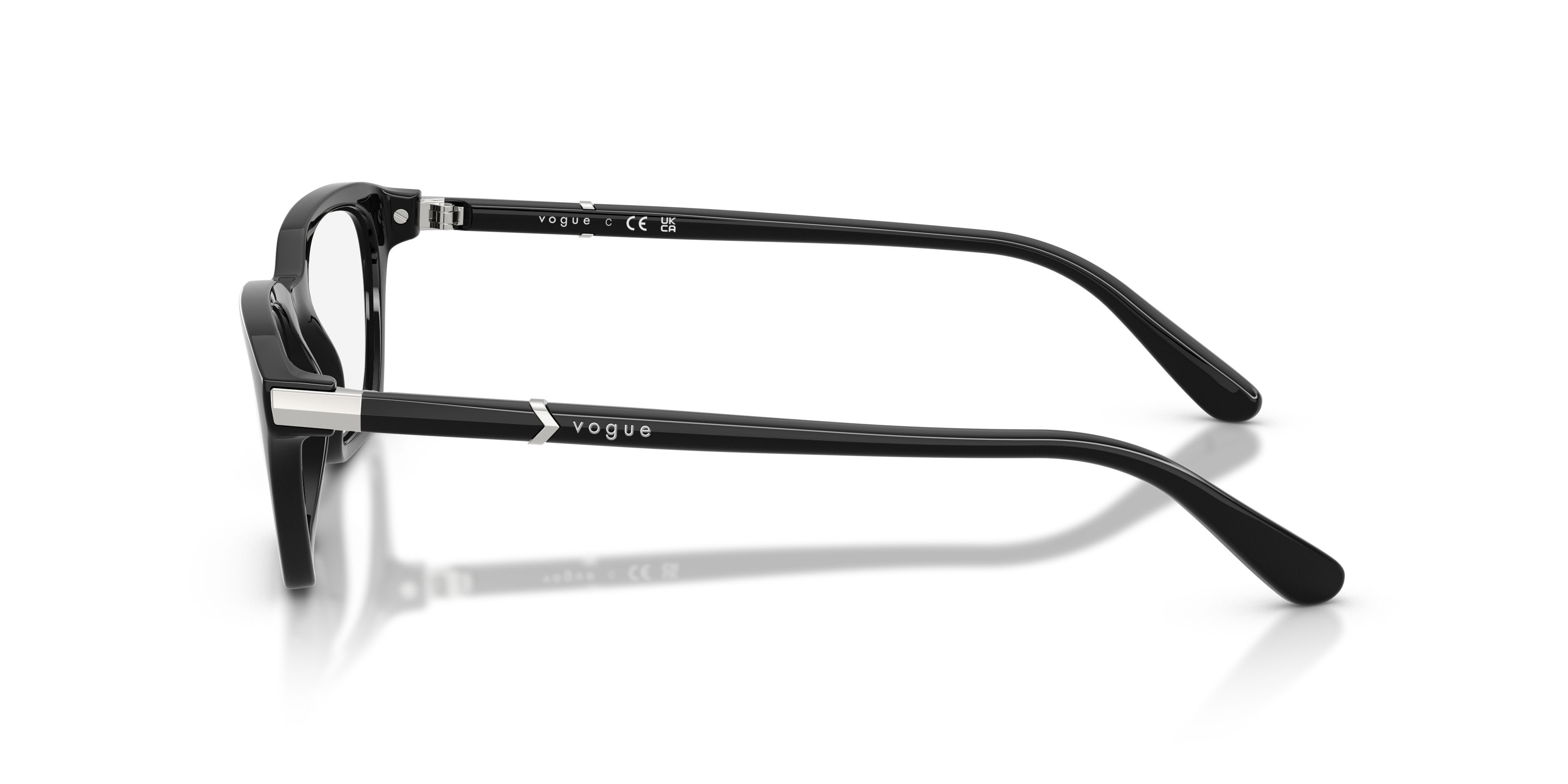 Eyeglasses Vogue VO 5698 (W44) color nero shape cat eye lenses lente demo