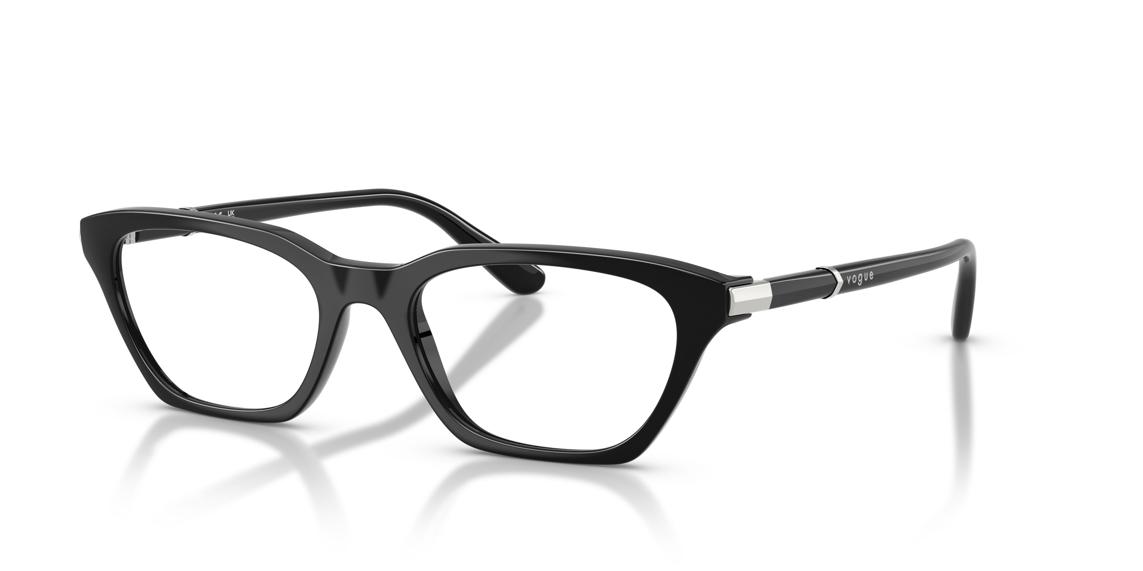 Eyeglasses Vogue VO 5698 (W44) color nero shape cat eye lenses lente demo