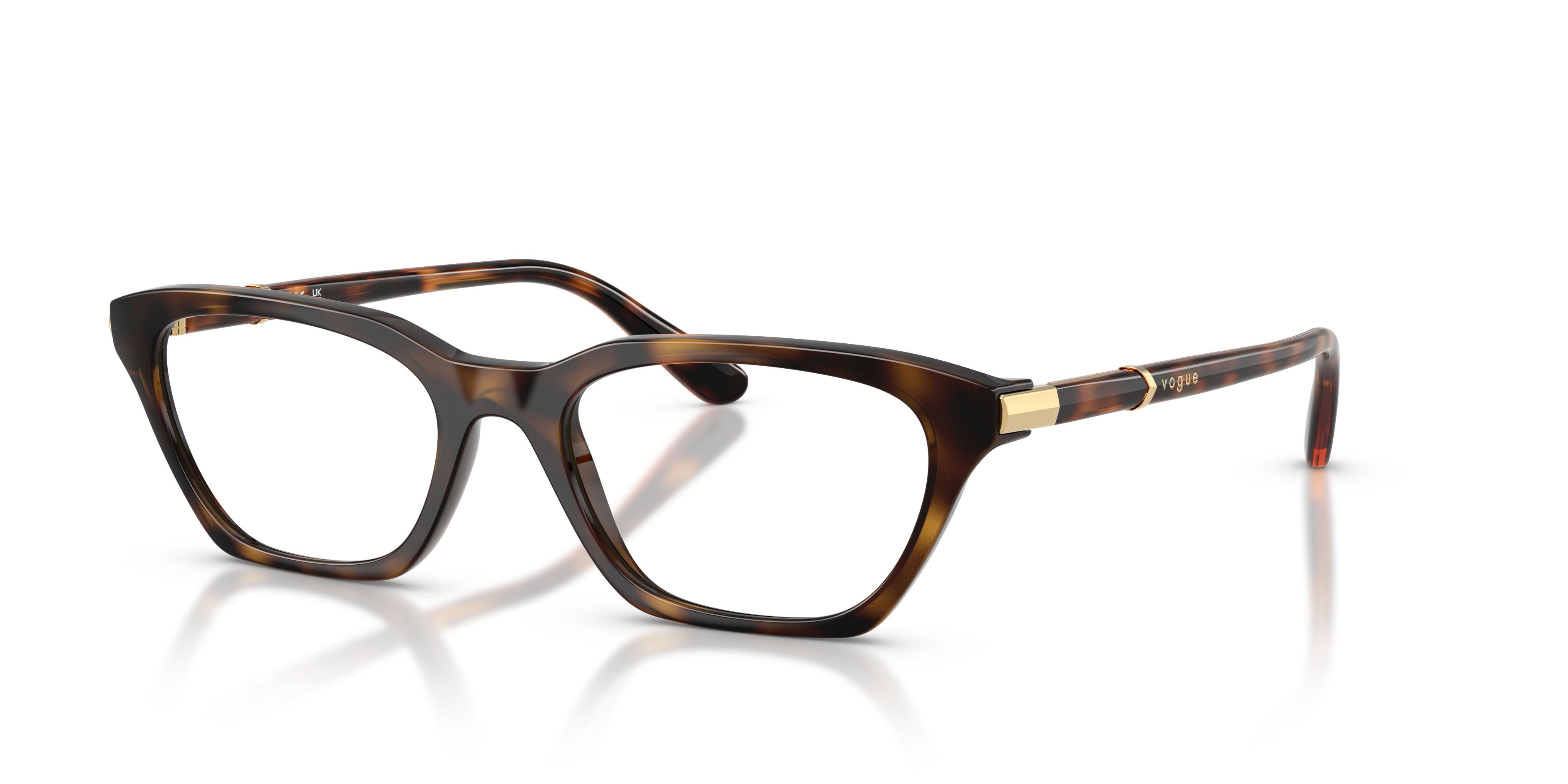 Occhiali da vista Vogue VO 5698 (W656) colore havana scuro forma cat eye lenti lente demo