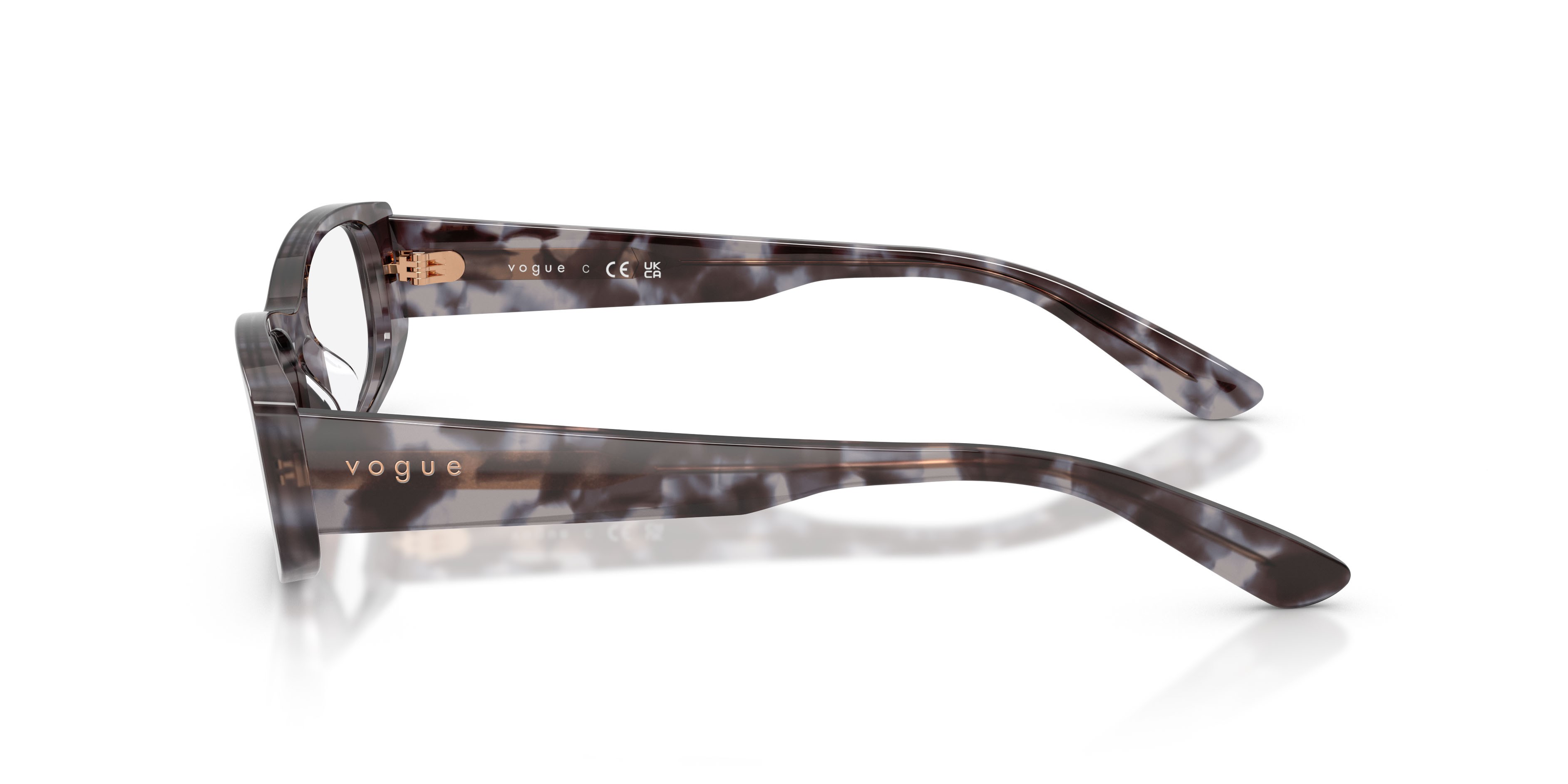 Occhiali da vista Vogue VO 5699U (3291) colore milky grey havana forma quadrato lenti lente demo