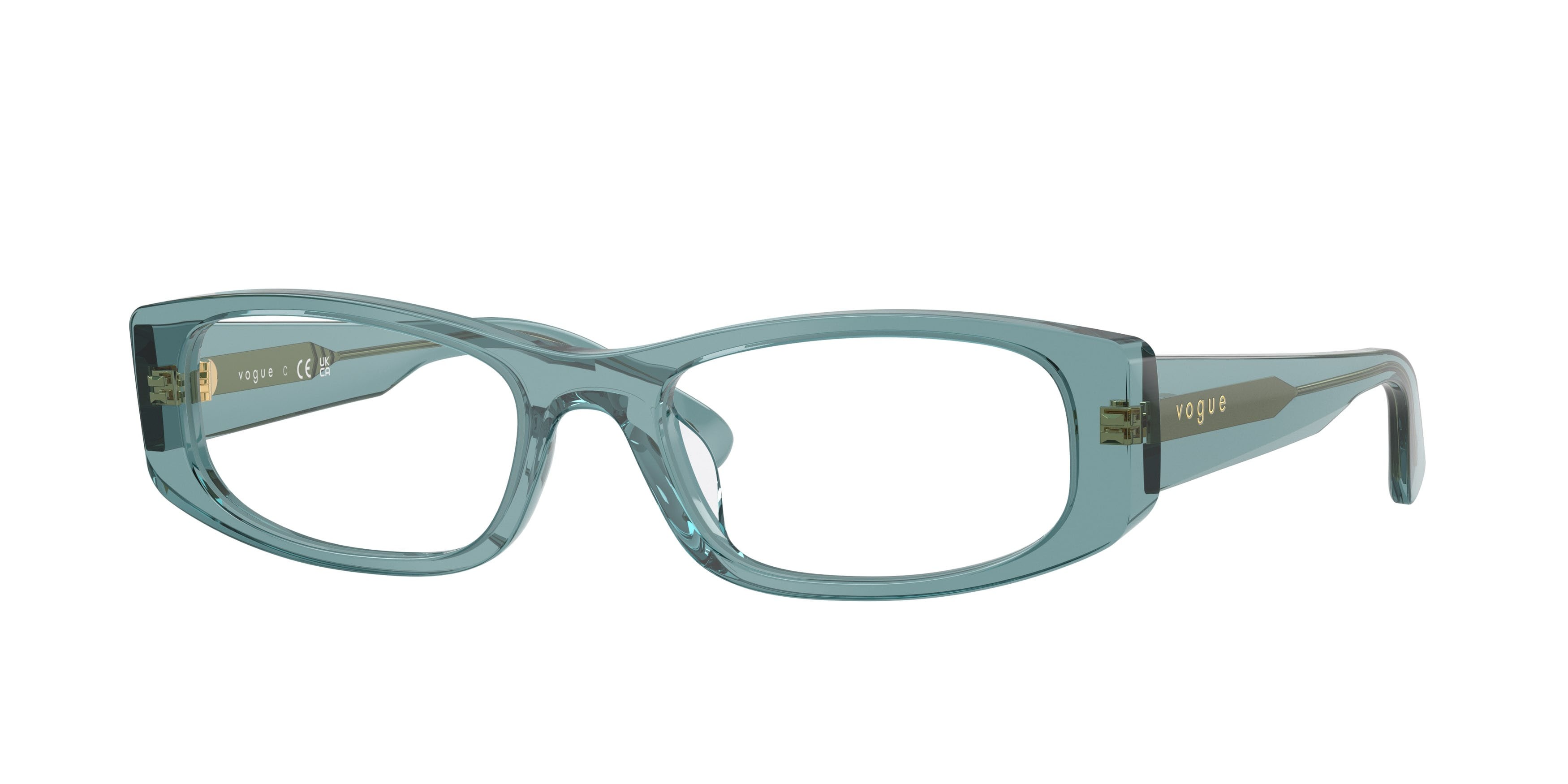 Occhiali da vista Vogue VO 5699U (3292) colore blu trasparente forma quadrato lenti lente demo