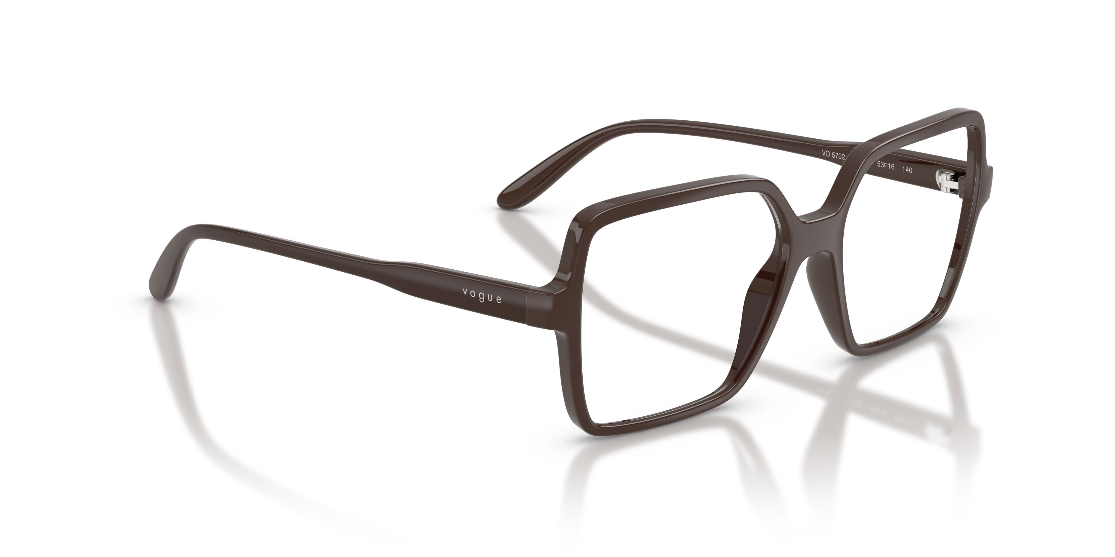 Eyeglasses Vogue VO 5702 (2252) color marrone pieno shape square lenses lente demo
