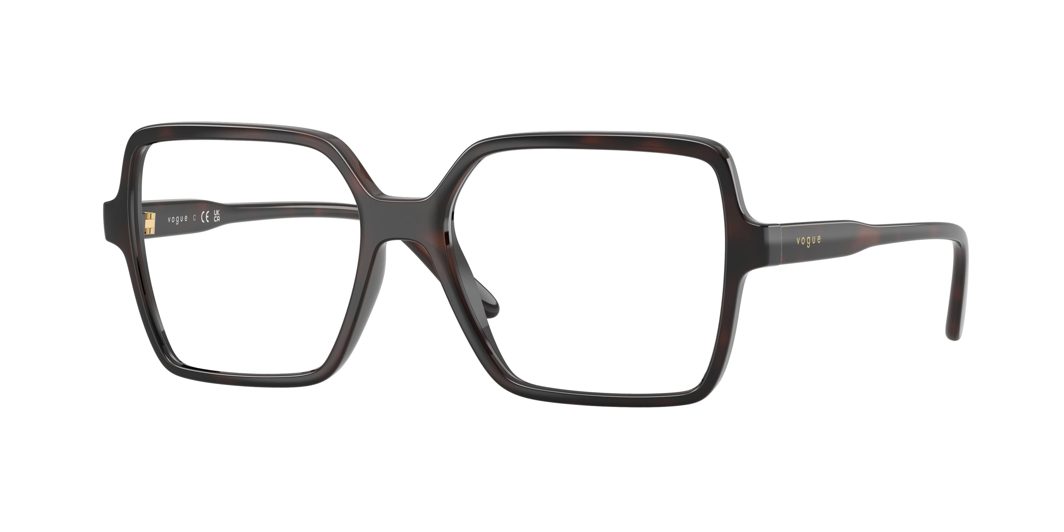Eyeglasses Vogue VO 5702 (2386) color havana marrone shape square lenses lente demo