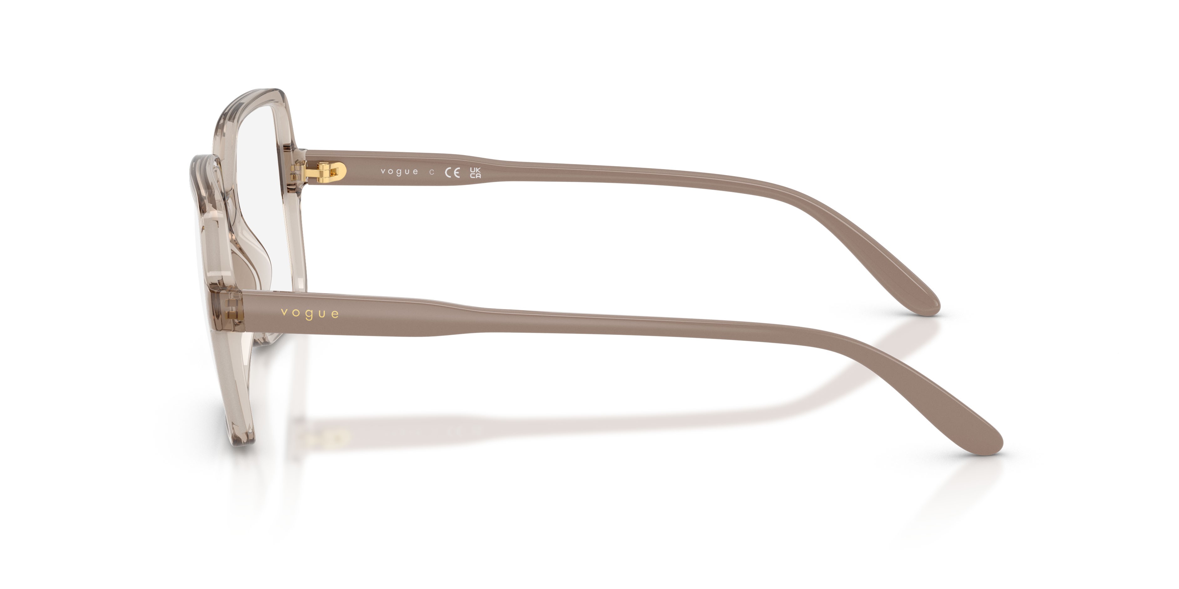 Eyeglasses Vogue VO 5702 (2990) color caramello trasparente shape square lenses lente demo