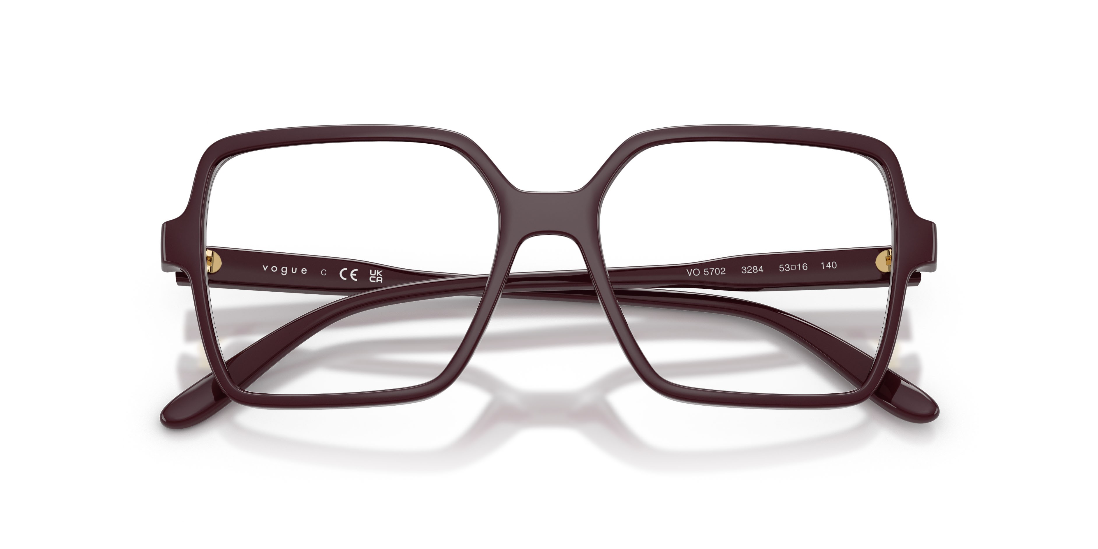 Eyeglasses Vogue VO 5702 (3284) color bordeaux full shape square lenses lente demo