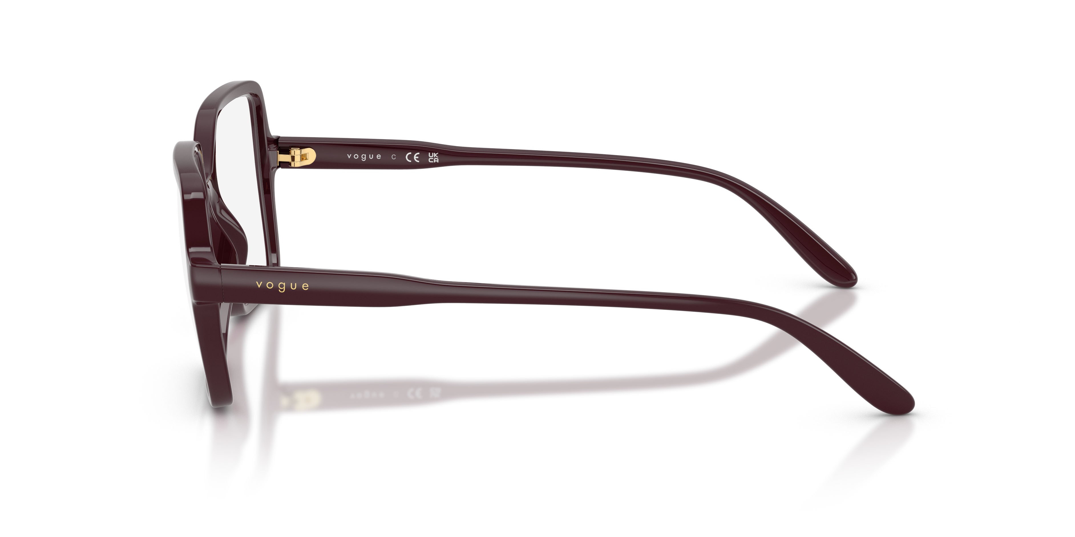 Eyeglasses Vogue VO 5702 (3284) color bordeaux full shape square lenses lente demo