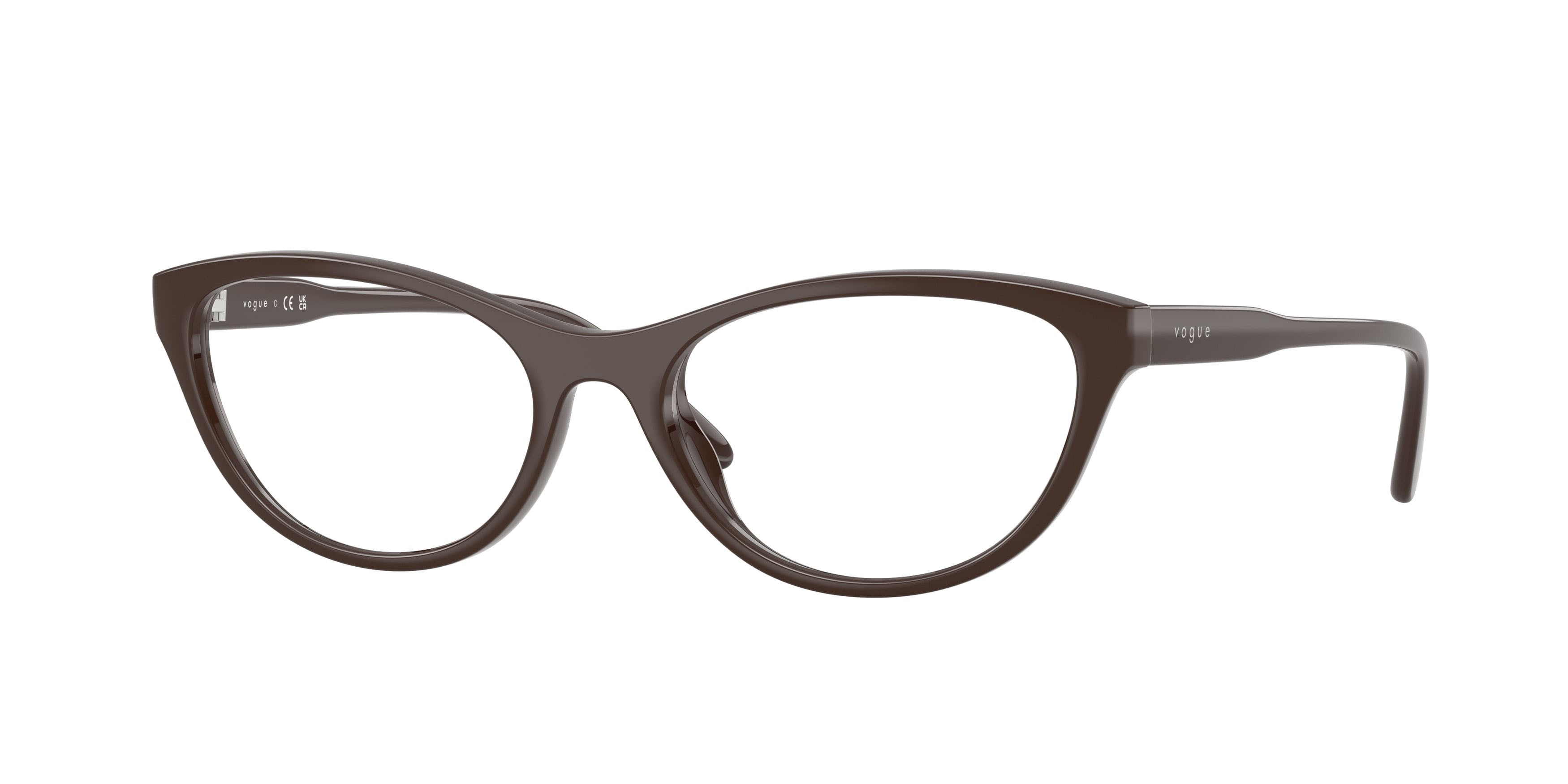 Occhiali da vista Vogue VO 5703U (2252) colore marrone pieno forma ovale lenti lente demo