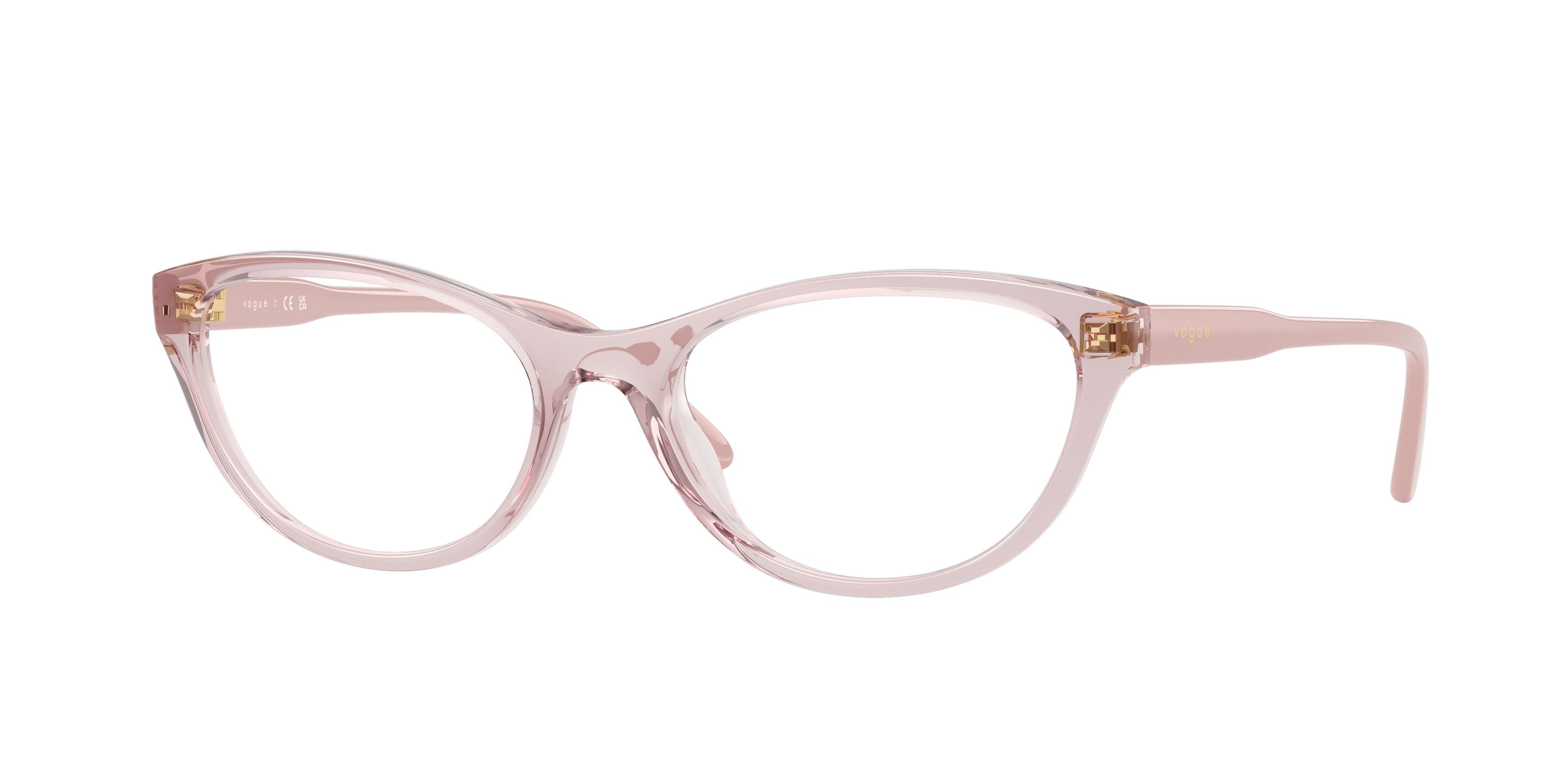 Occhiali da vista Vogue VO 5703U (2942) colore rosa trasparente forma ovale lenti lente demo