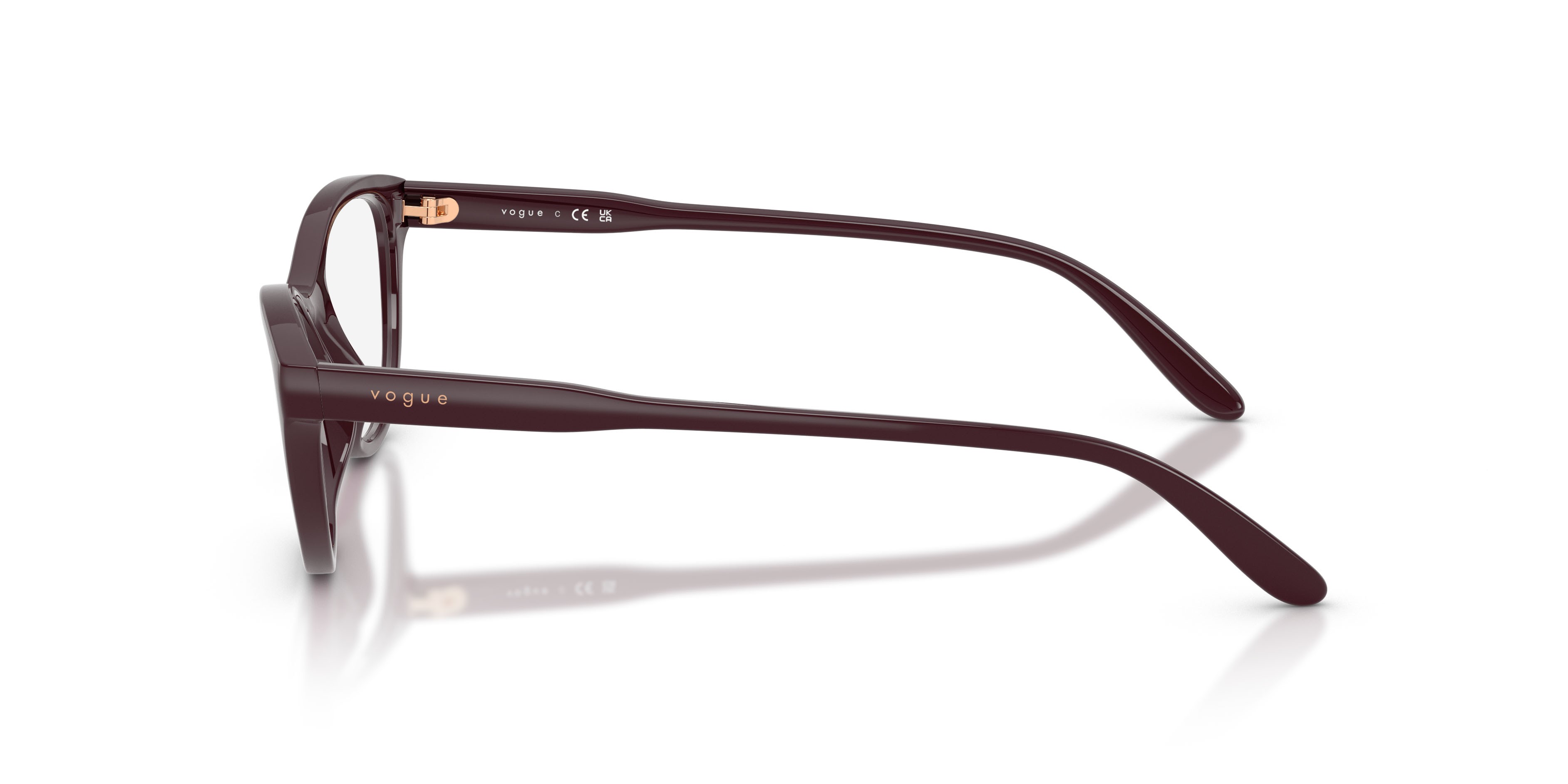 Occhiali da vista Vogue VO 5703U (3284) colore bordeaux full forma ovale lenti lente demo