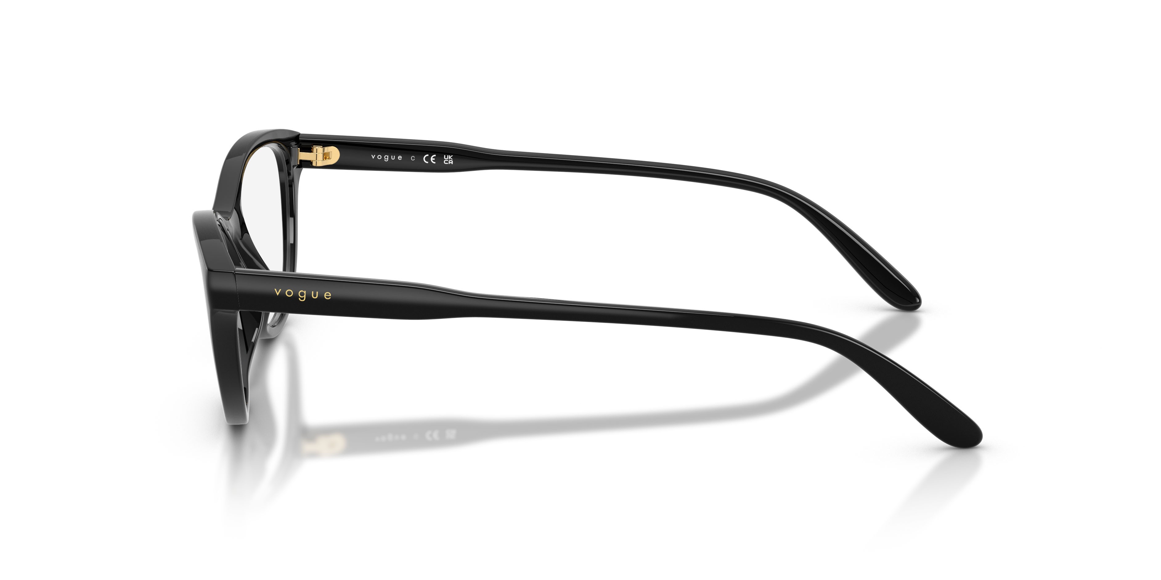 Occhiali da vista Vogue VO 5703U (W44) colore nero forma ovale lenti lente demo