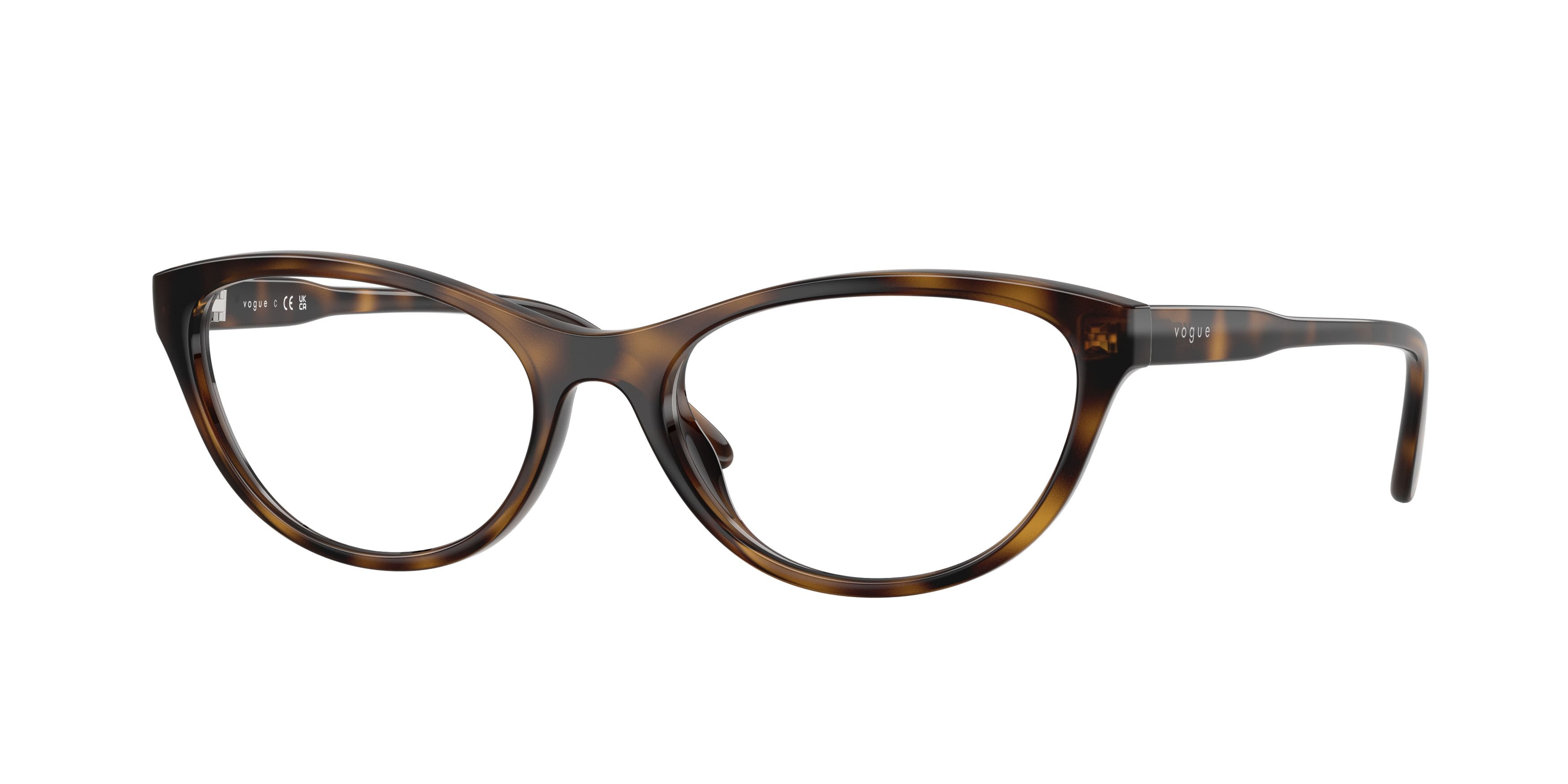 Occhiali da vista Vogue VO 5703U (W656) colore havana scuro forma ovale lenti lente demo