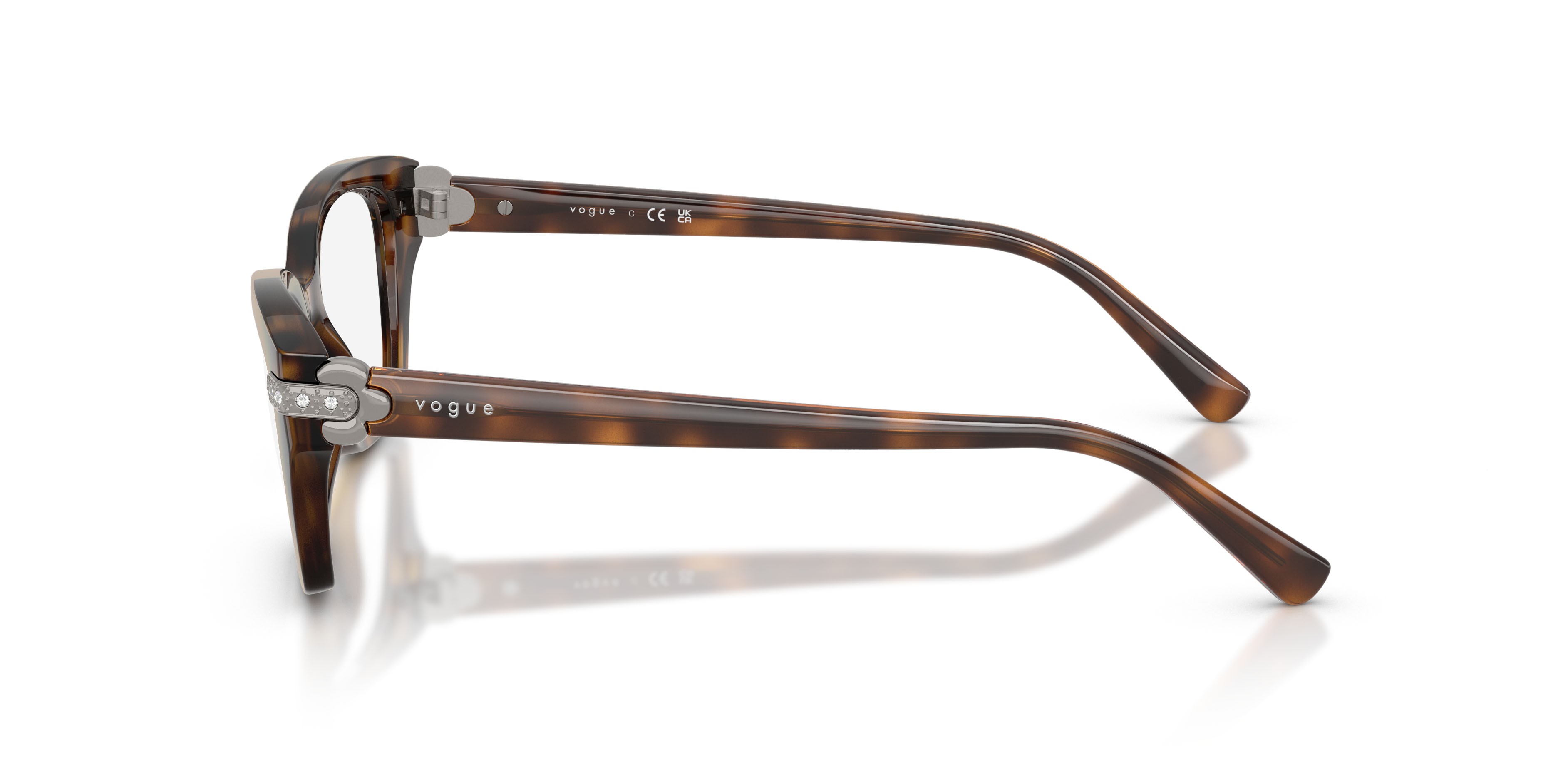 Occhiali da vista Vogue VO 5704B (W656) colore havana scuro forma cat eye lenti lente demo