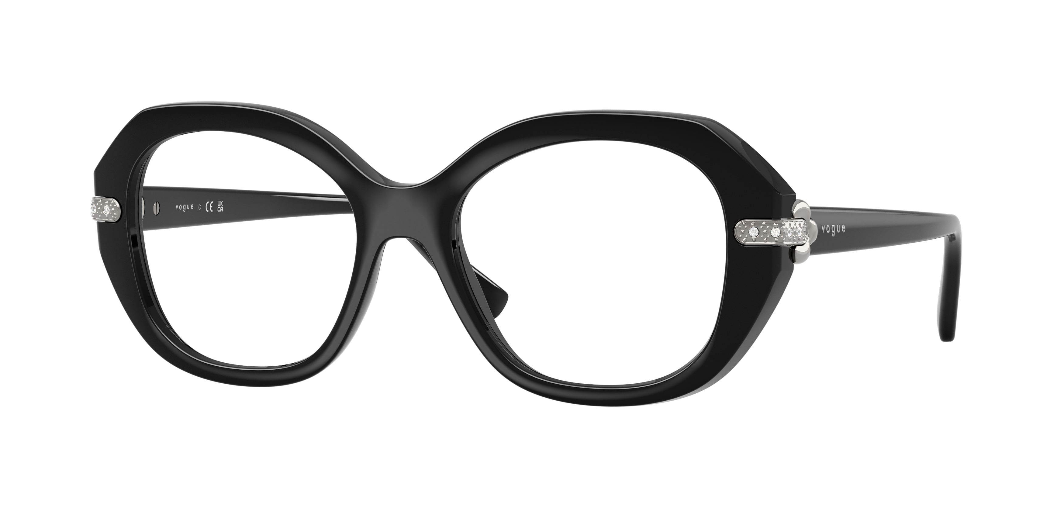 Eyeglasses Vogue VO 5705B (W44) color nero shape irregular lenses lente demo