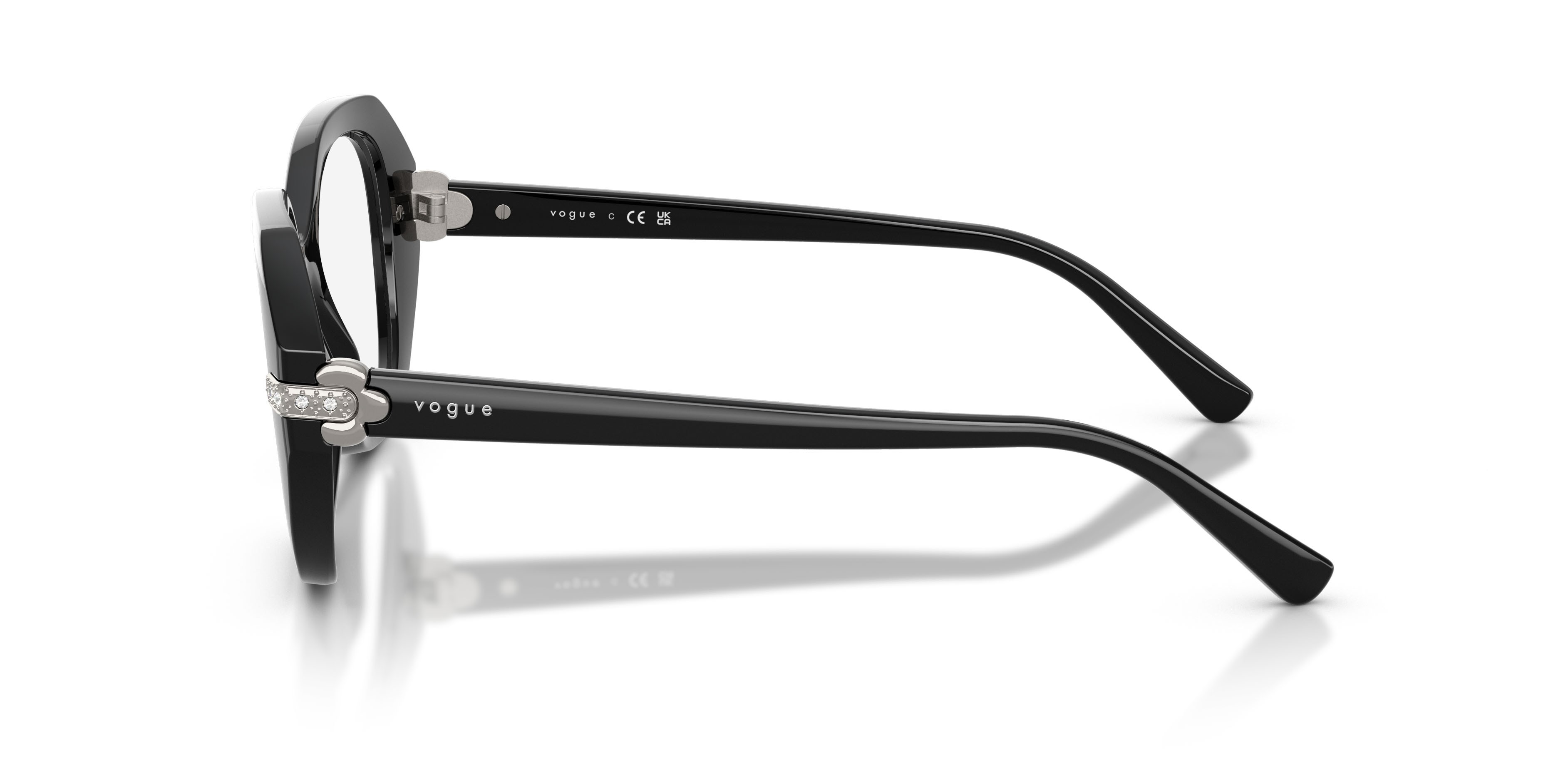 Eyeglasses Vogue VO 5705B (W44) color nero shape irregular lenses lente demo