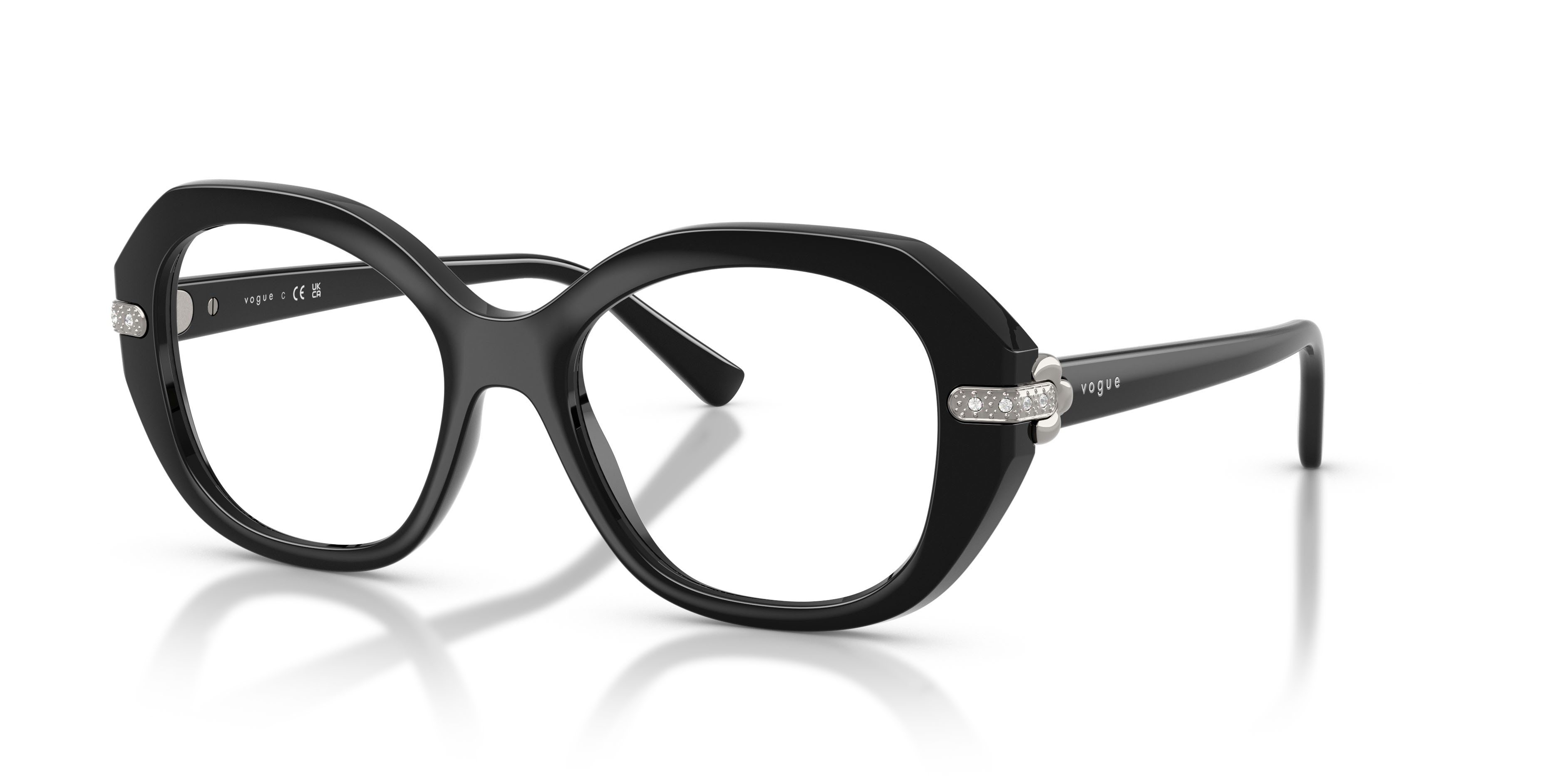 Eyeglasses Vogue VO 5705B (W44) color nero shape irregular lenses lente demo