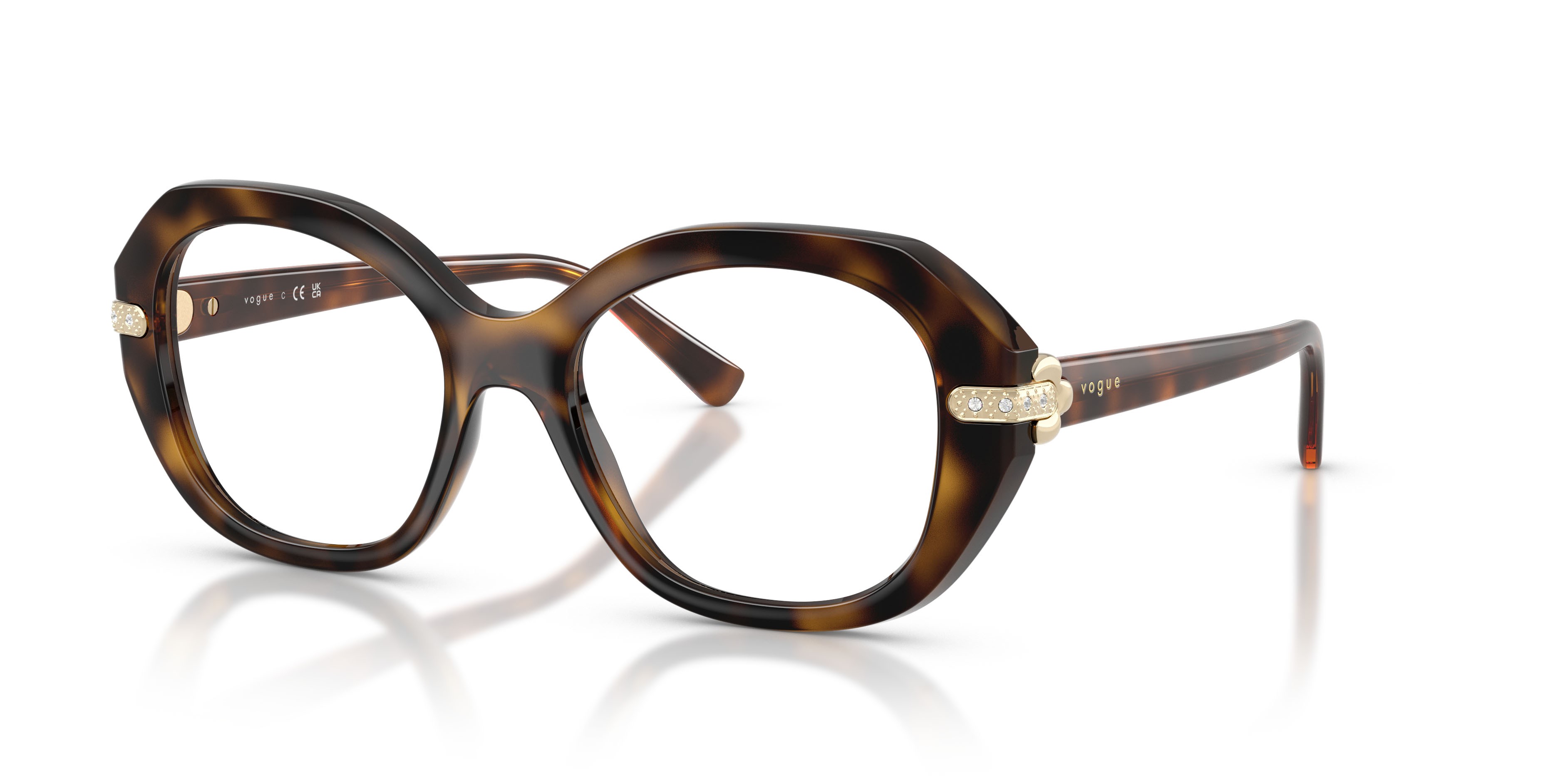 Occhiali da vista Vogue VO 5705B (W656) colore havana scuro forma irregolare lenti lente demo