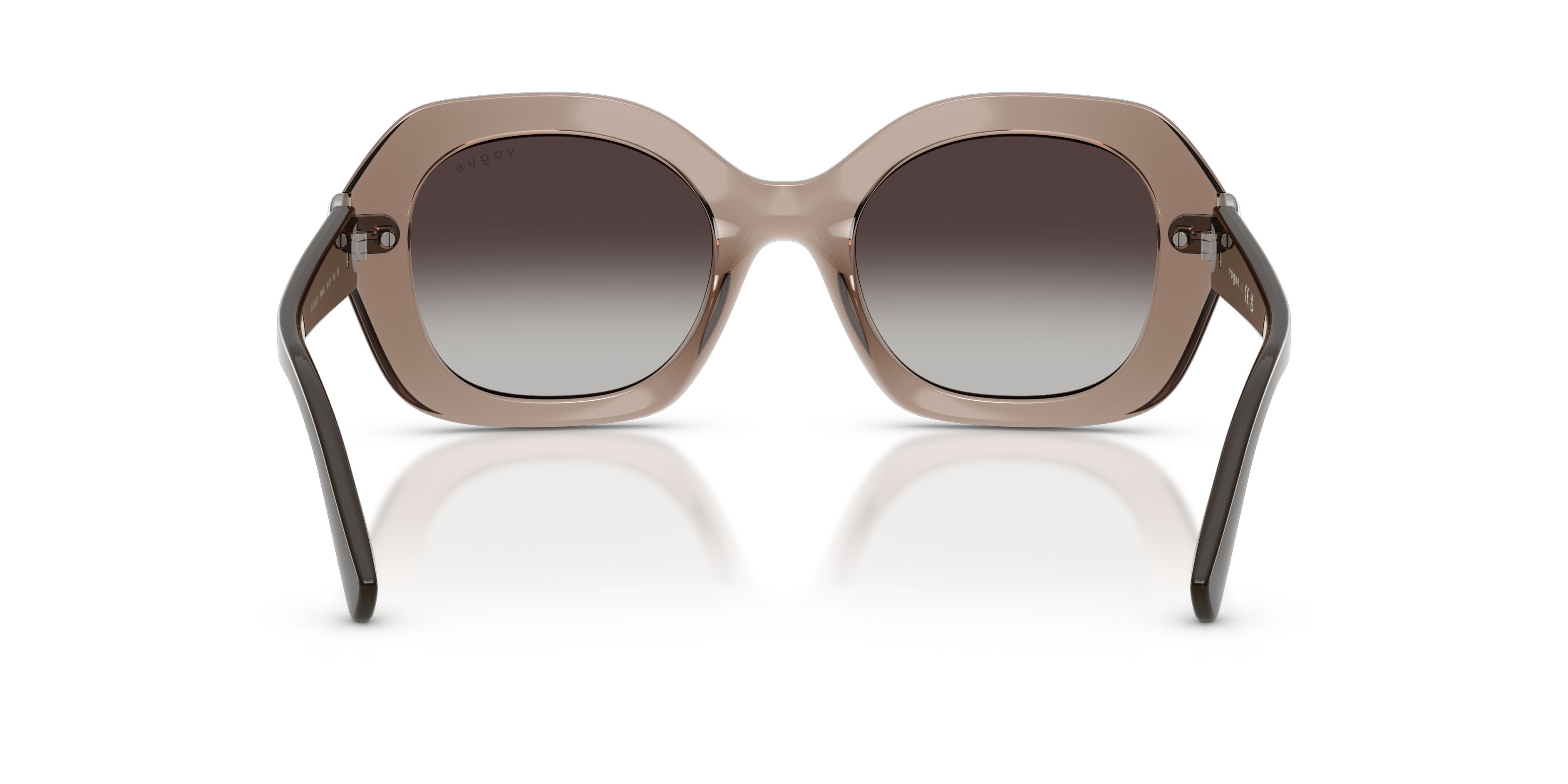 Occhiali da sole Vogue VO 5706SB (29408G) colore marrone trasparente forma irregolare lenti sfumato grigio