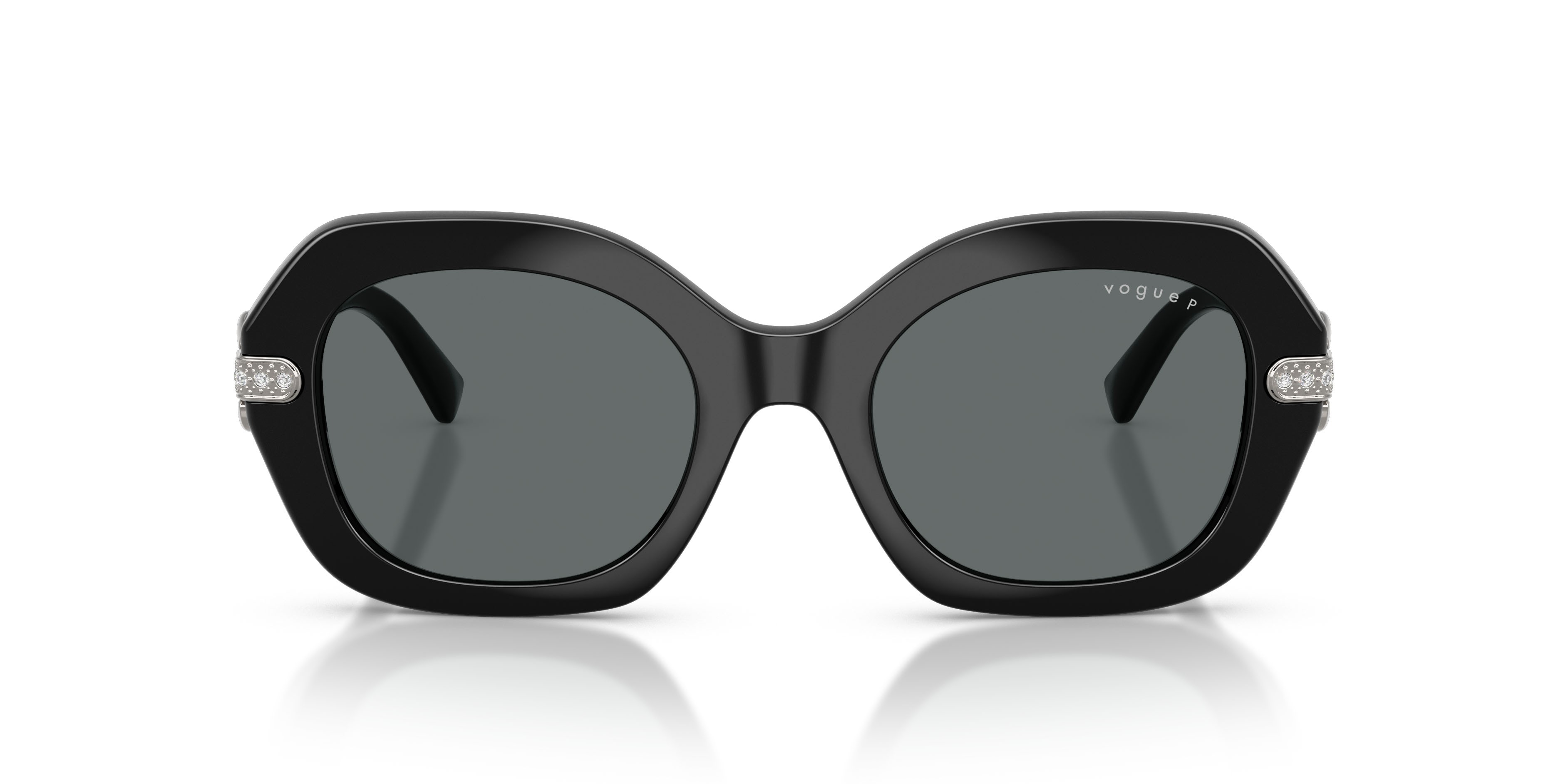 Occhiali da sole Vogue VO 5706SB (W44/81) colore nero forma irregolare lenti polar grigio scuro