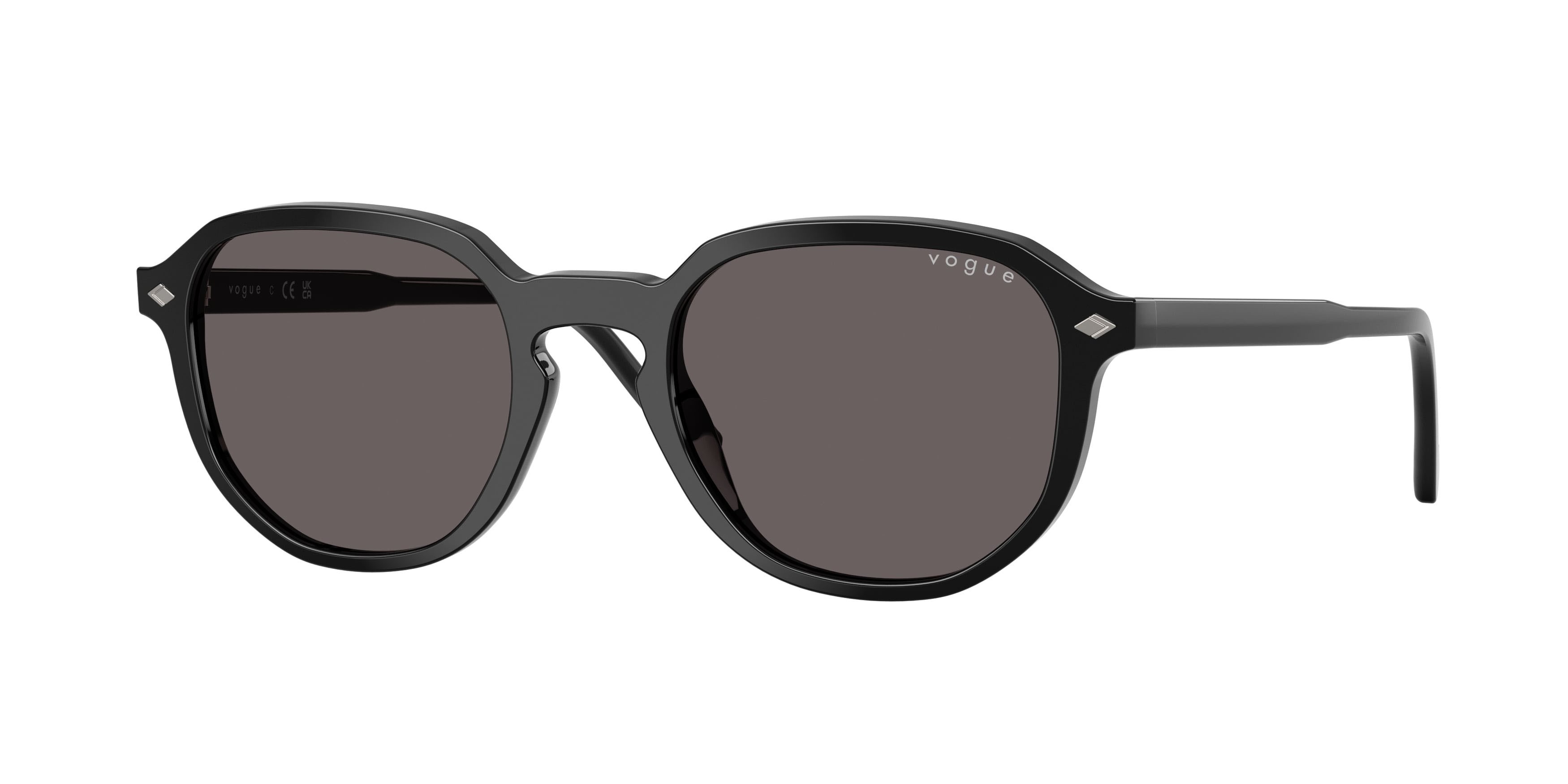 Occhiali da sole Vogue VO 5707S (W44/87) colore nero forma irregolare lenti nero/grigio fumo