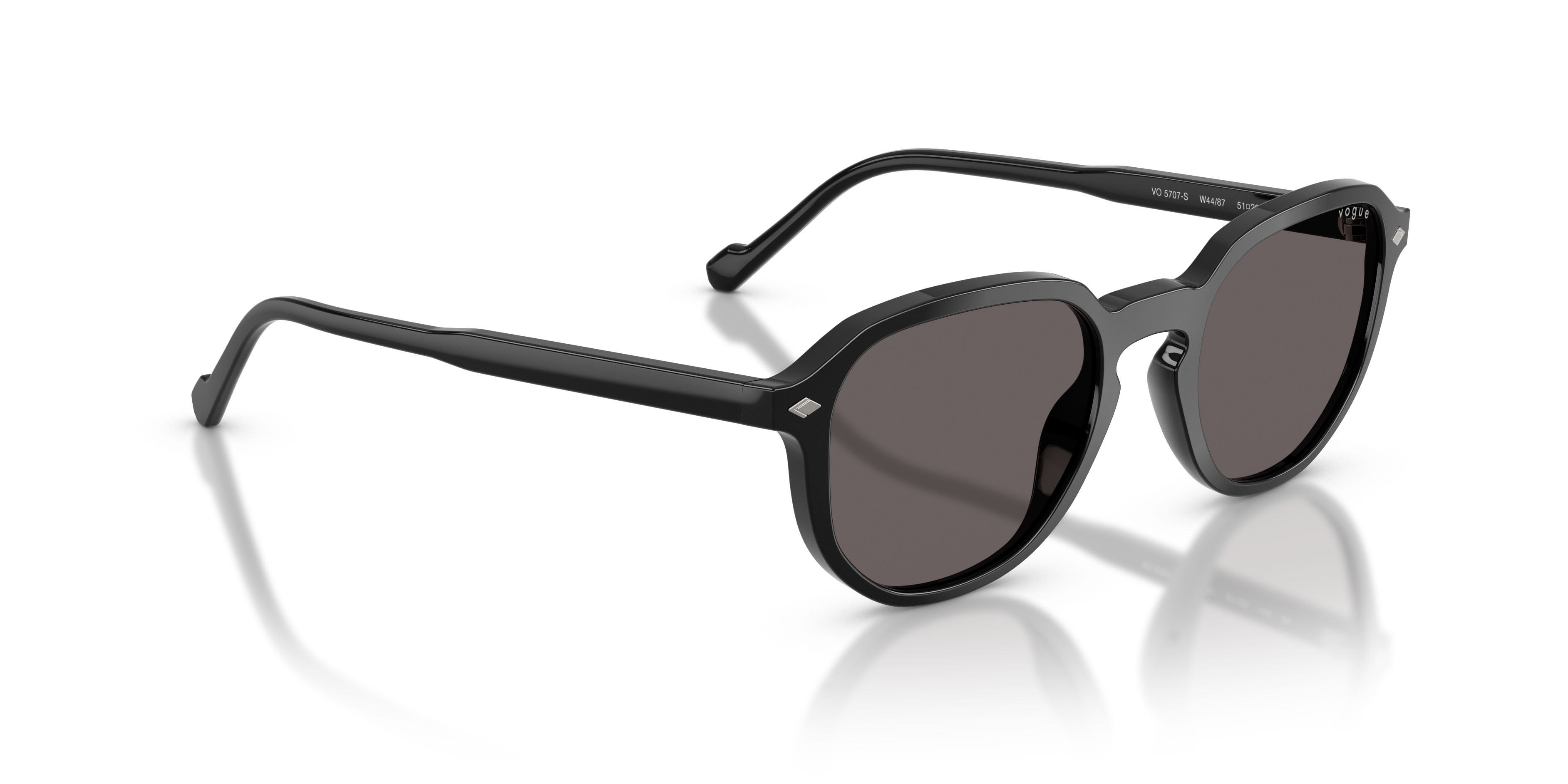 Occhiali da sole Vogue VO 5707S (W44/87) colore nero forma irregolare lenti nero/grigio fumo