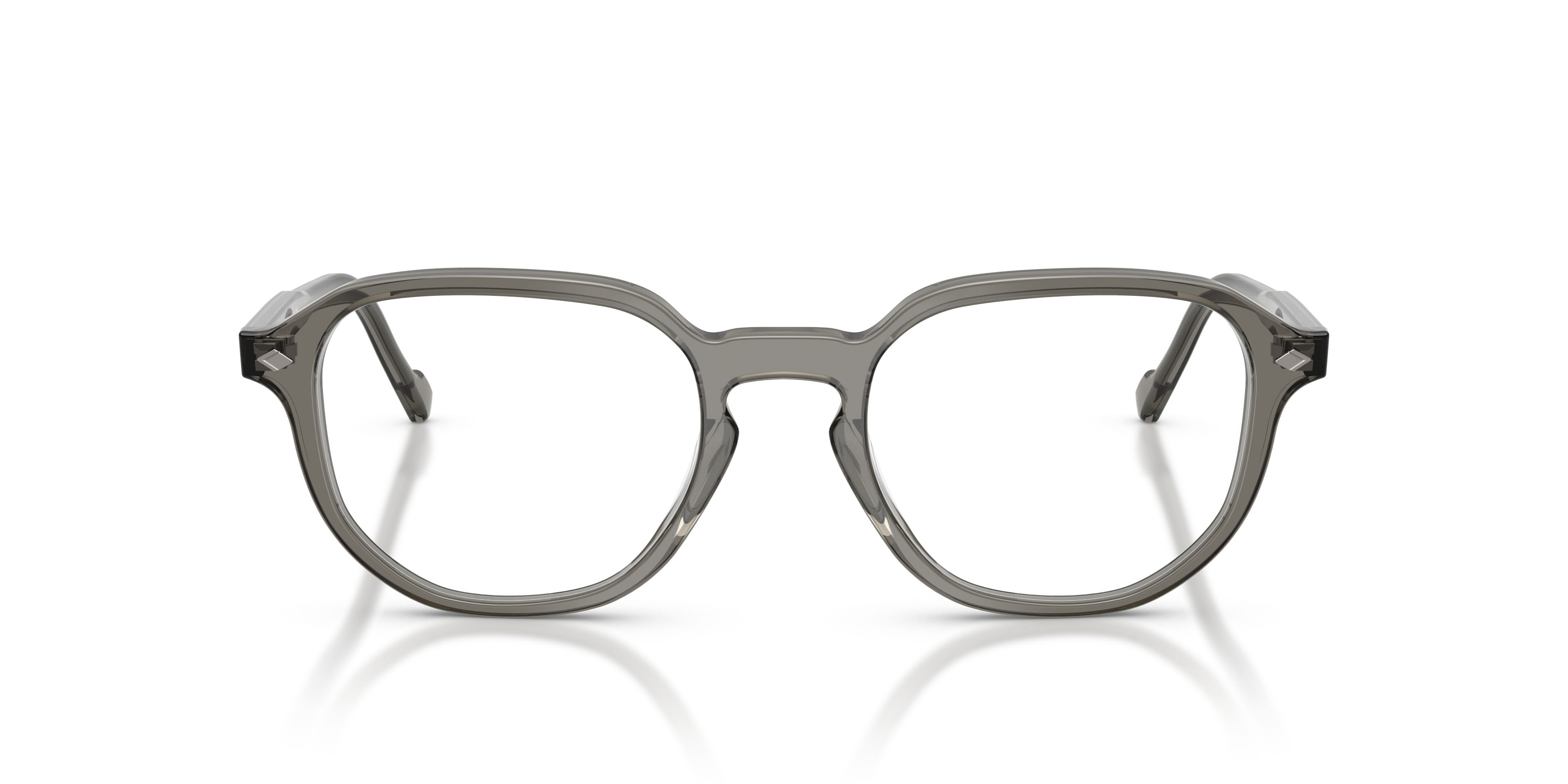 Eyeglasses Vogue VO 5708 (3294) color grigio scuro trasparente shape irregular lenses lente demo