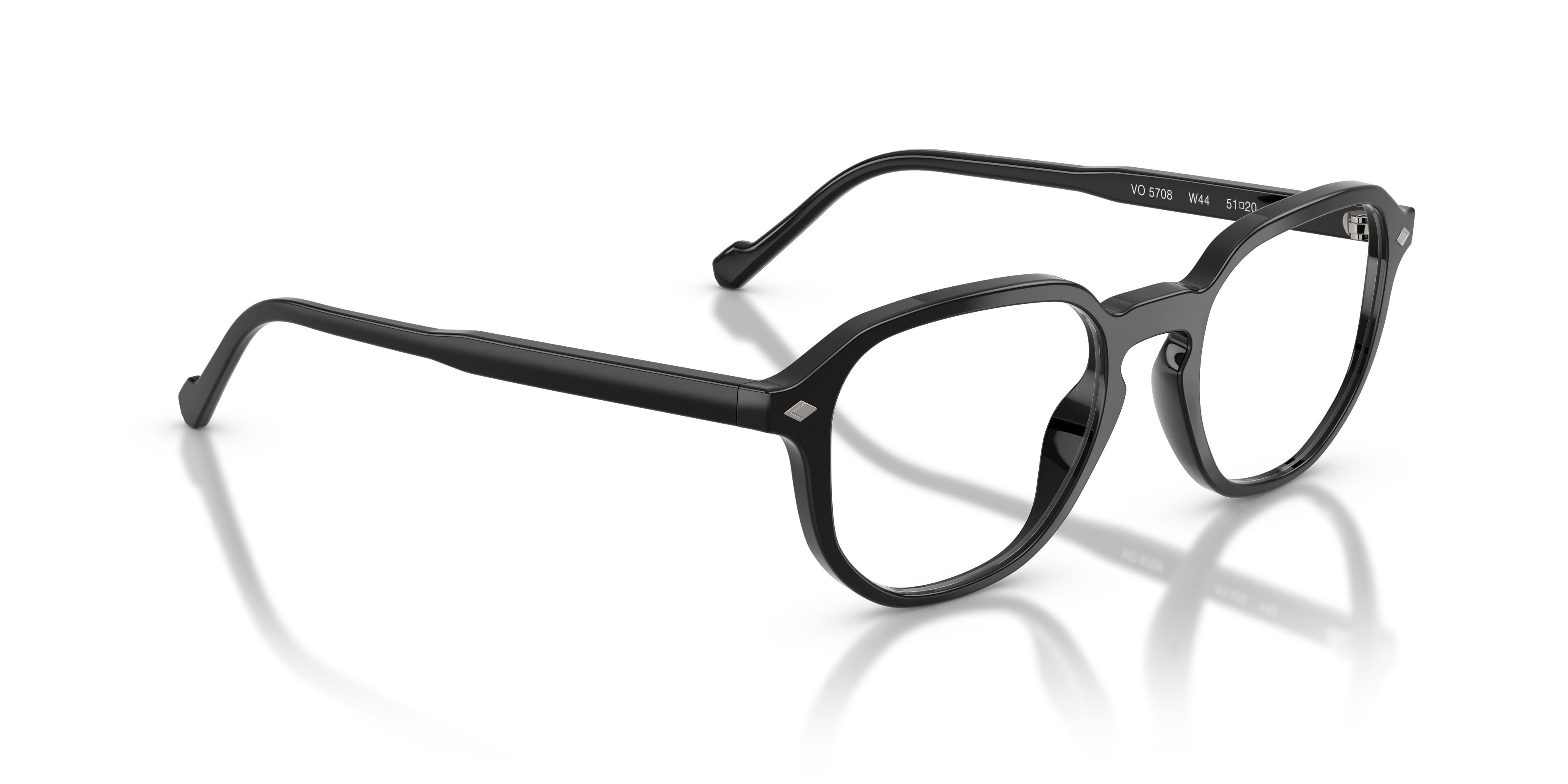 Eyeglasses Vogue VO 5708 (W44) color nero shape irregular lenses lente demo