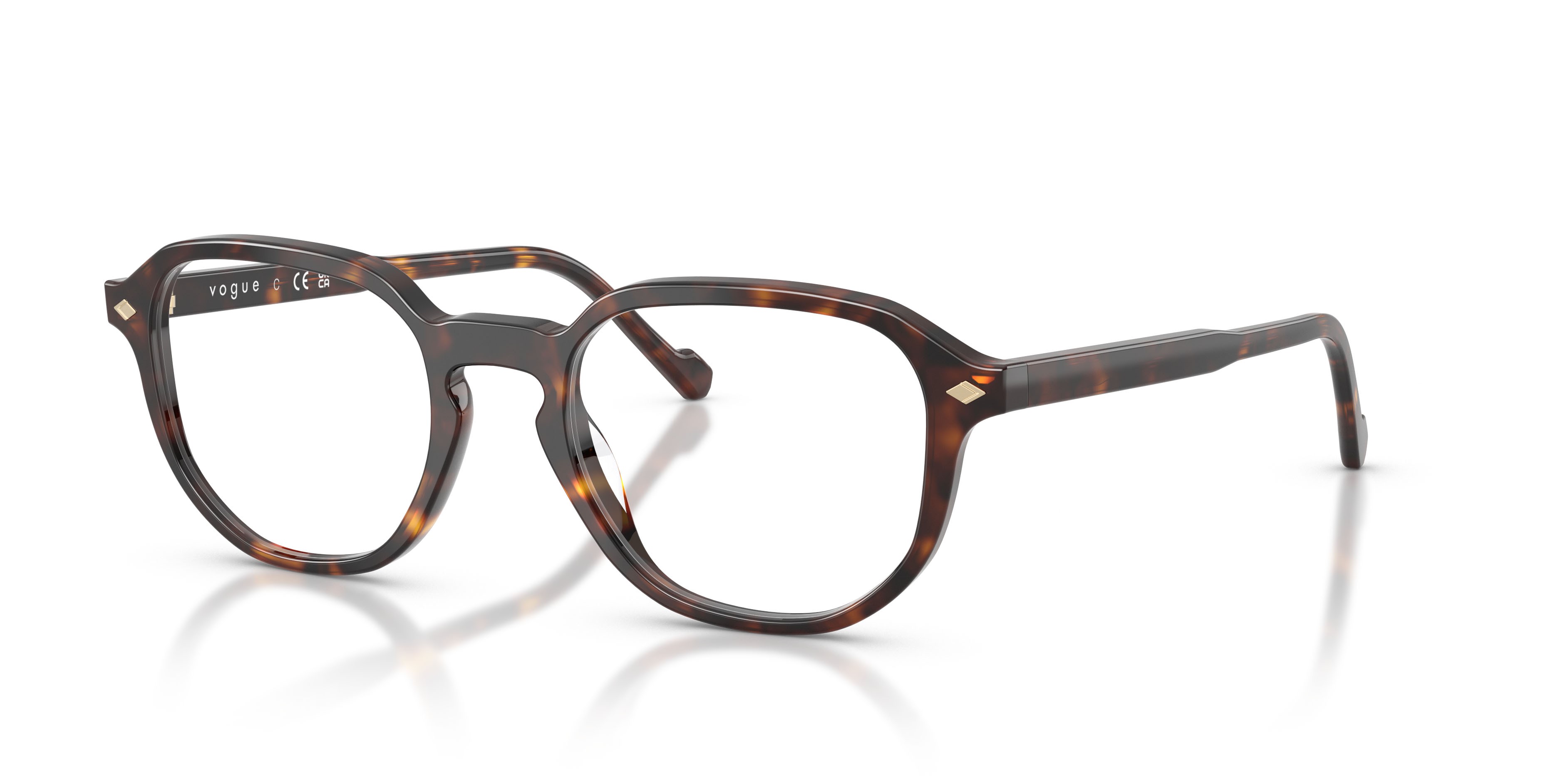 Eyeglasses Vogue VO 5708 (W656) color havana scuro shape irregular lenses lente demo