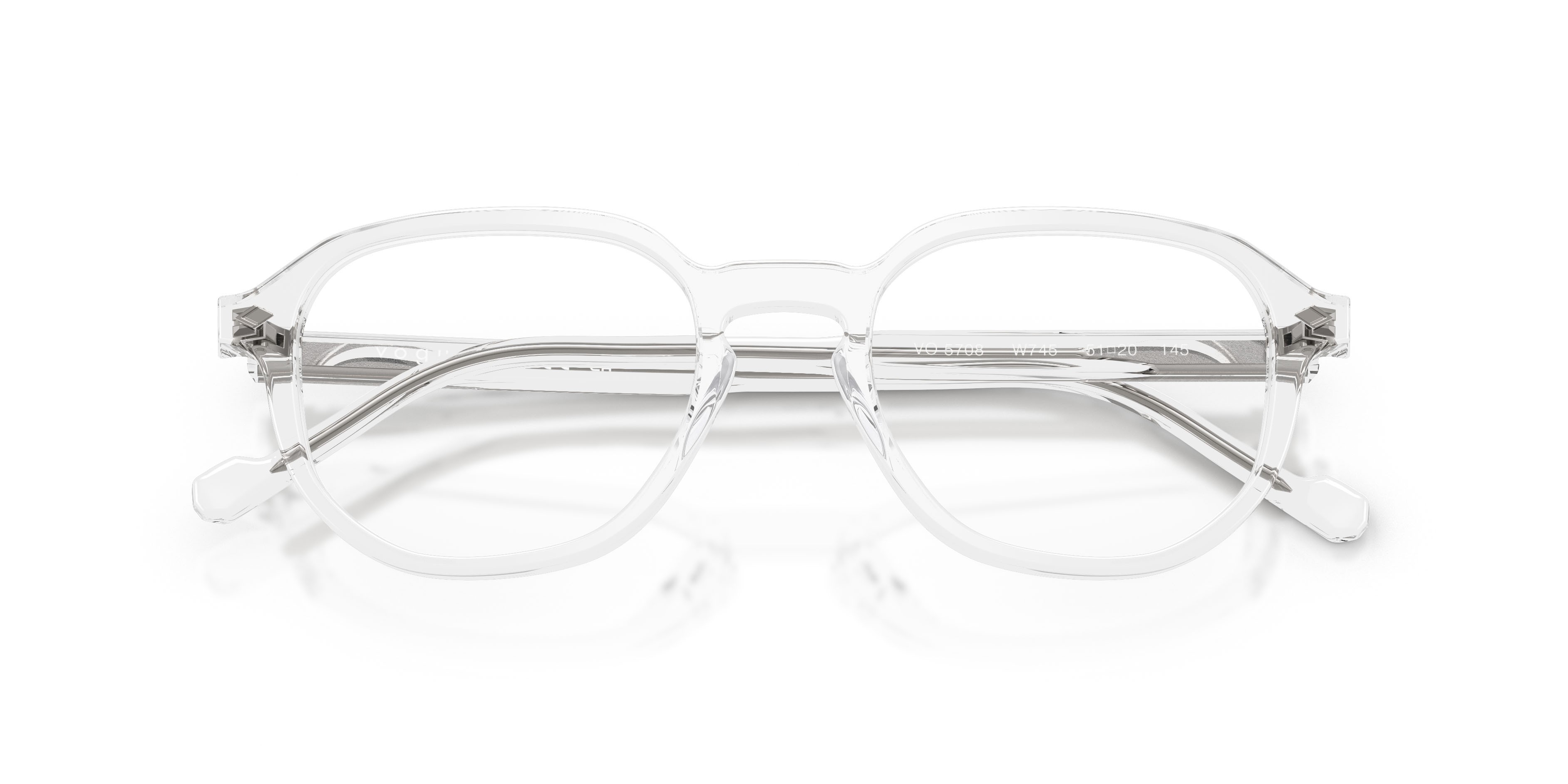 Eyeglasses Vogue VO 5708 (W745) color trasparente shape irregular lenses lente demo