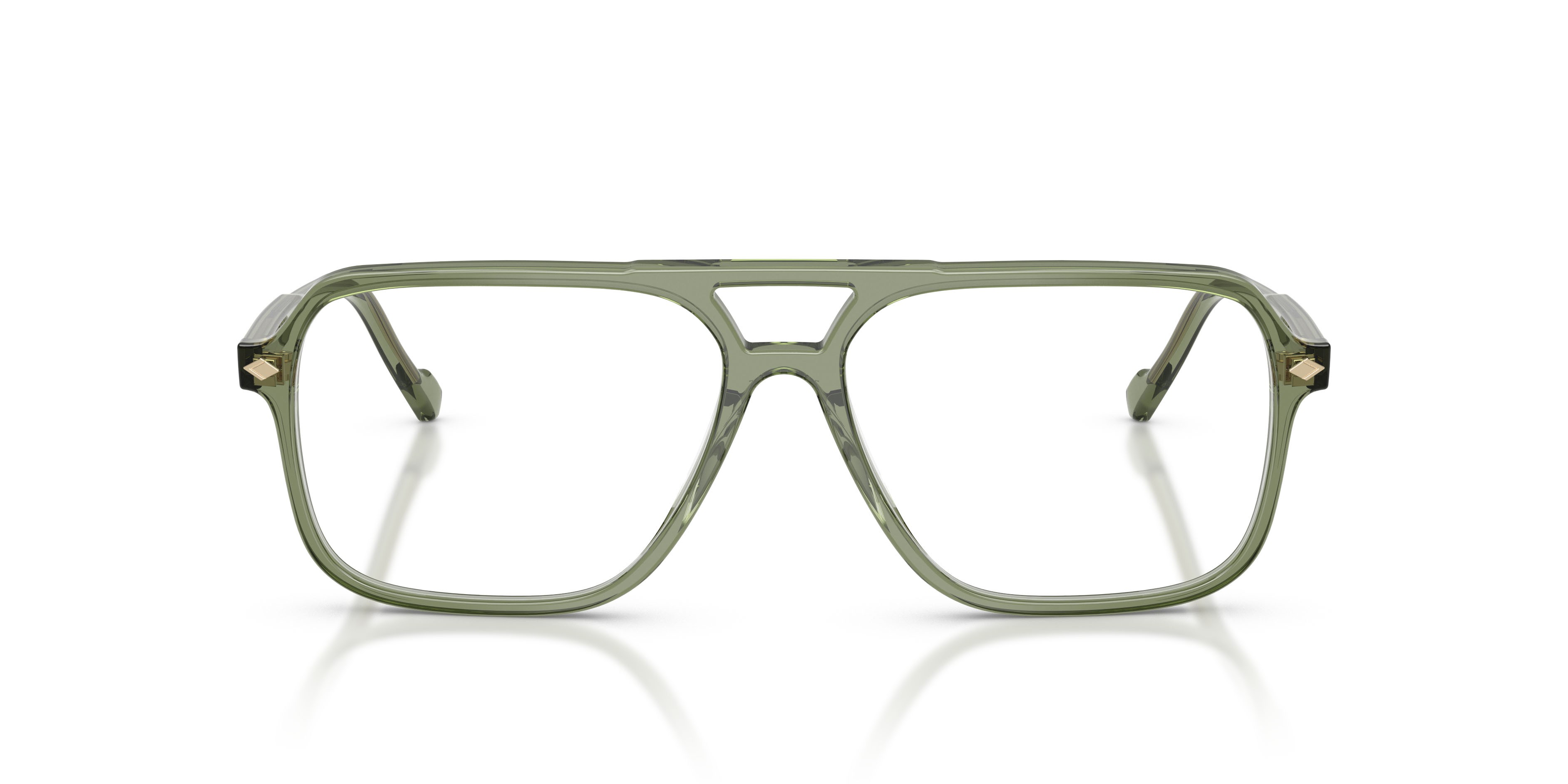 Eyeglasses Vogue VO 5709 (3187) color verde trasparente shape square lenses lente demo