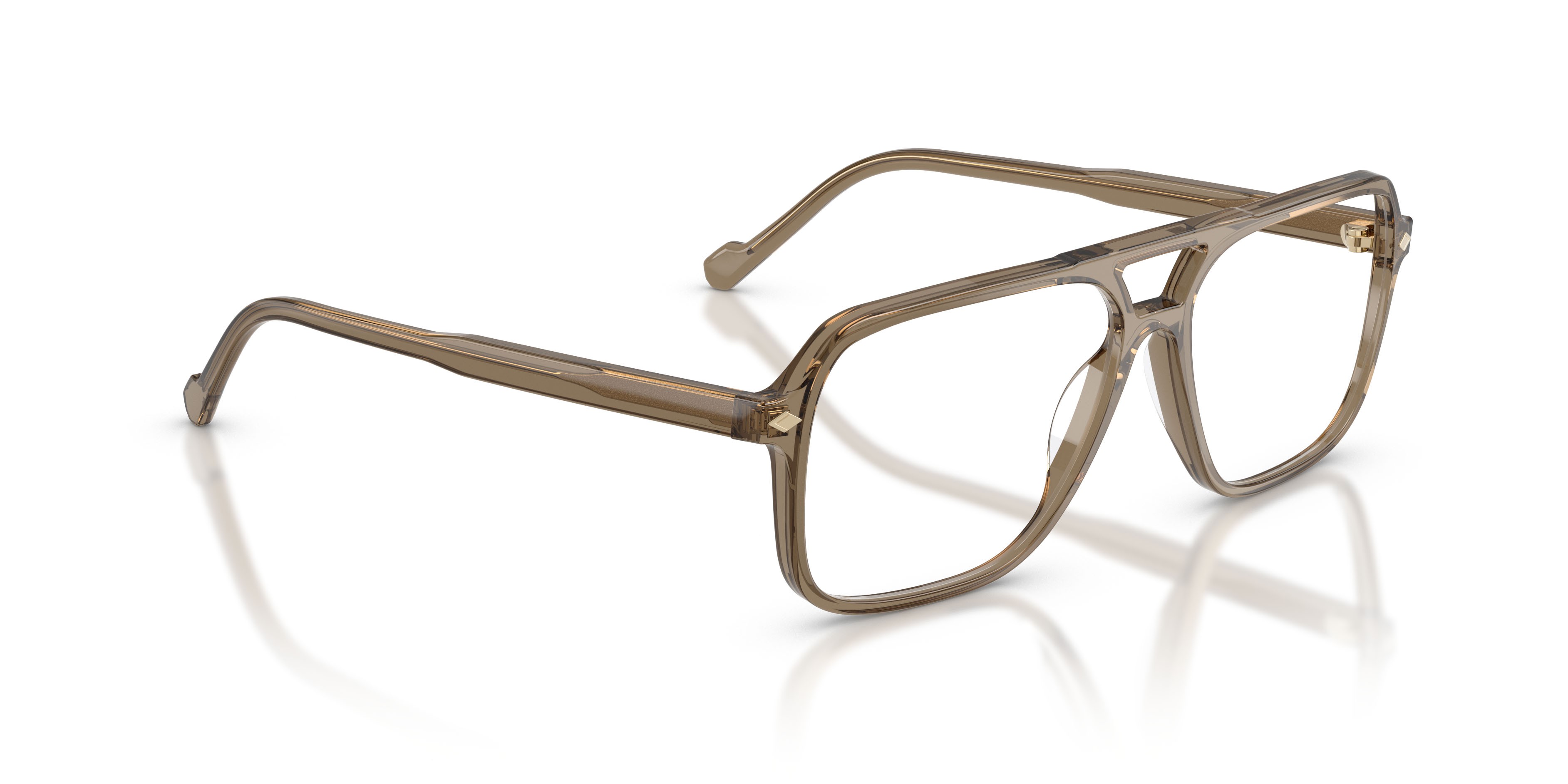 Eyeglasses Vogue VO 5709 (3293) color transparent brown heart shape square lenses lente demo
