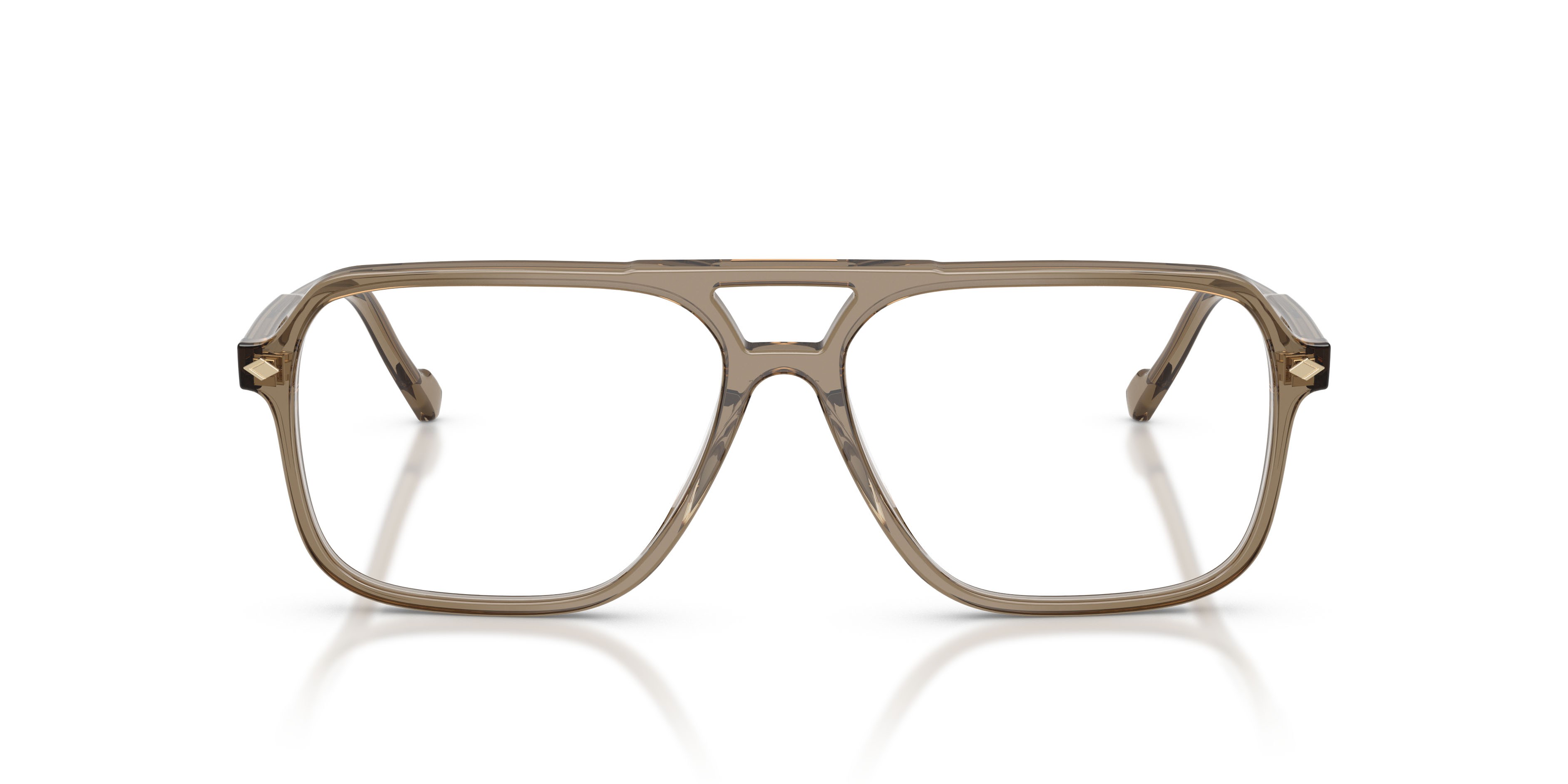Eyeglasses Vogue VO 5709 (3293) color transparent brown heart shape square lenses lente demo