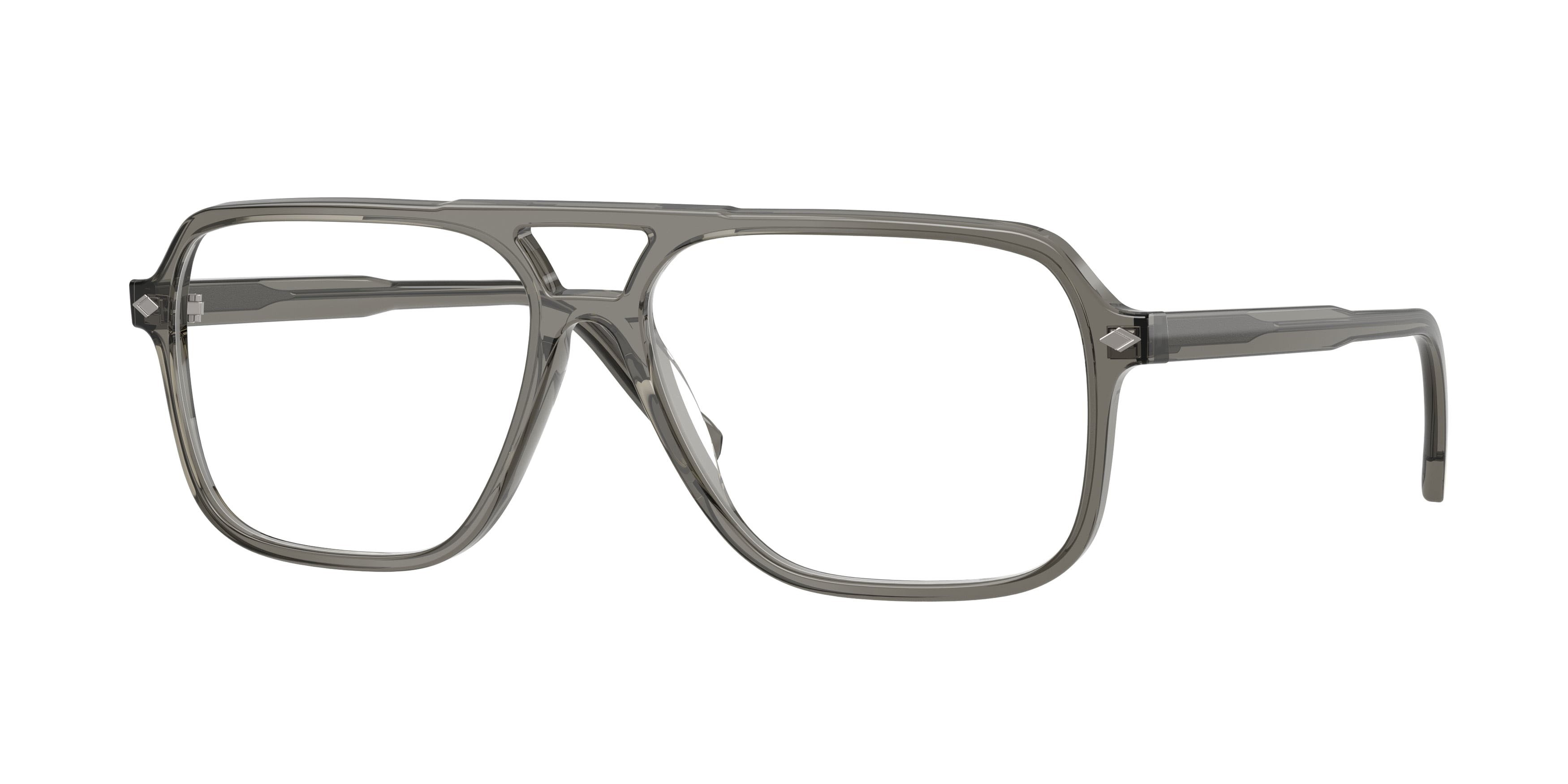 Eyeglasses Vogue VO 5709 (3294) color grigio scuro trasparente shape square lenses lente demo