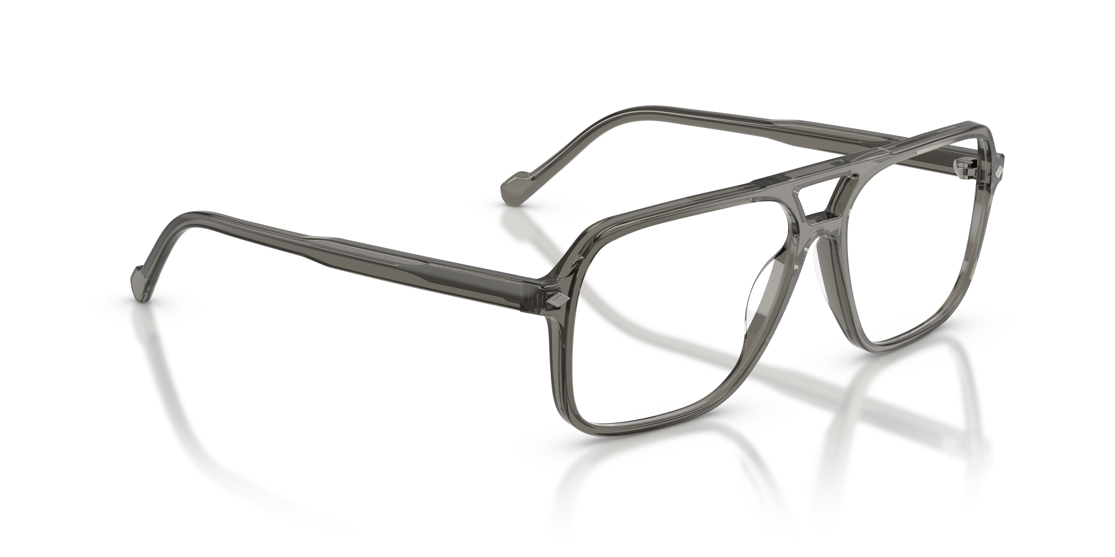 Eyeglasses Vogue VO 5709 (3294) color grigio scuro trasparente shape square lenses lente demo