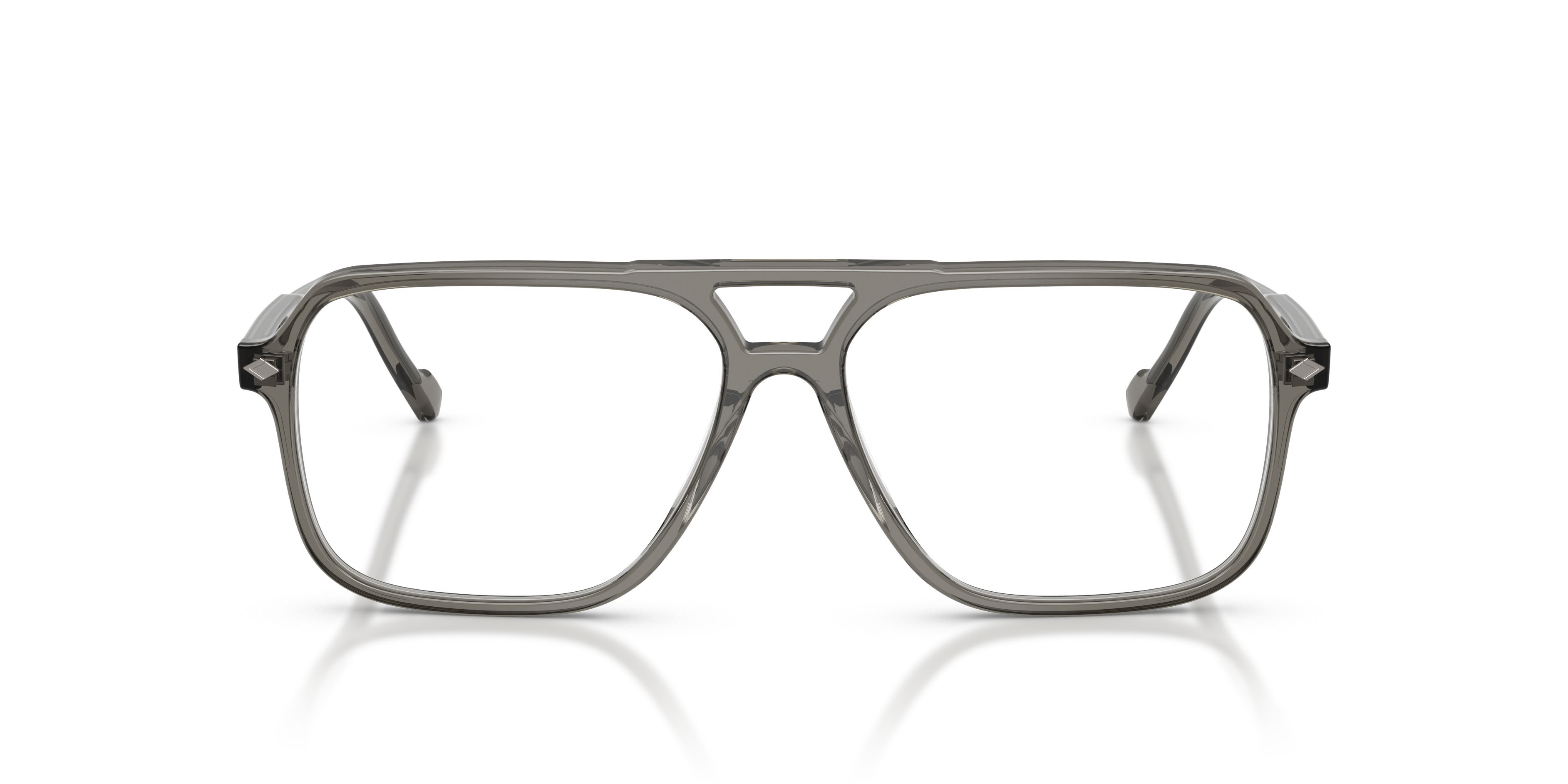 Eyeglasses Vogue VO 5709 (3294) color grigio scuro trasparente shape square lenses lente demo