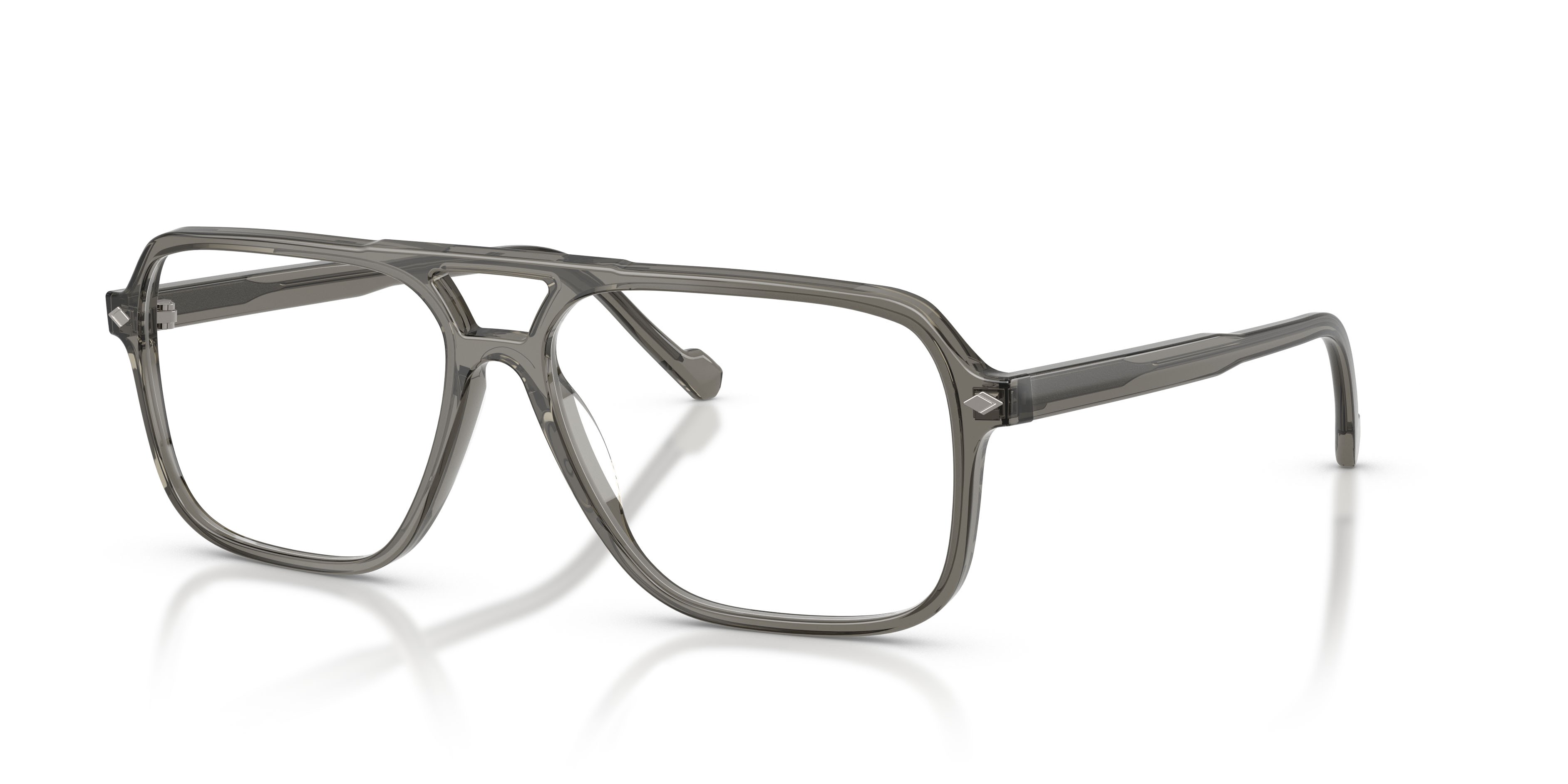 Eyeglasses Vogue VO 5709 (3294) color grigio scuro trasparente shape square lenses lente demo