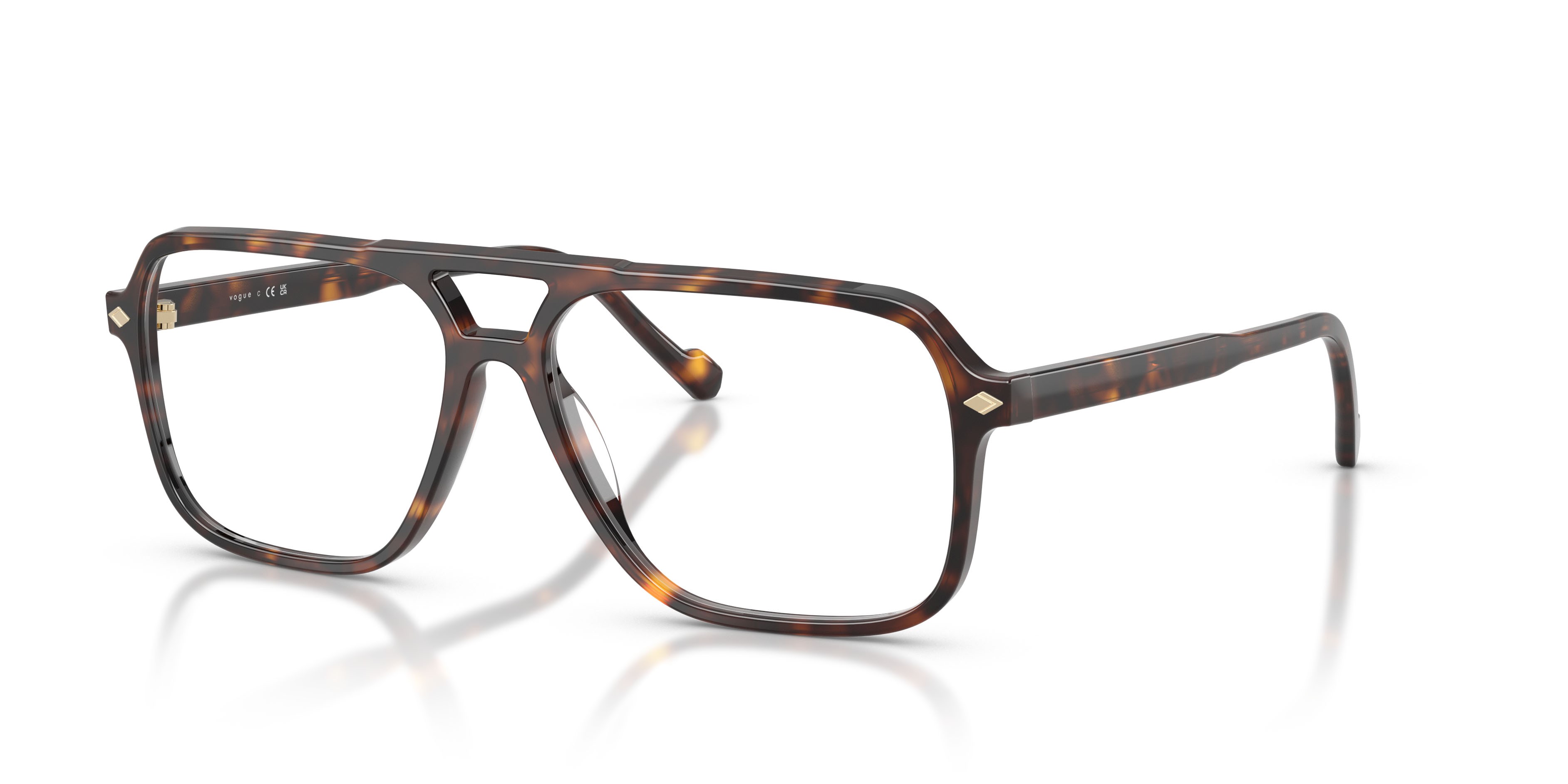 Eyeglasses Vogue VO 5709 (W656) color havana scuro shape square lenses lente demo