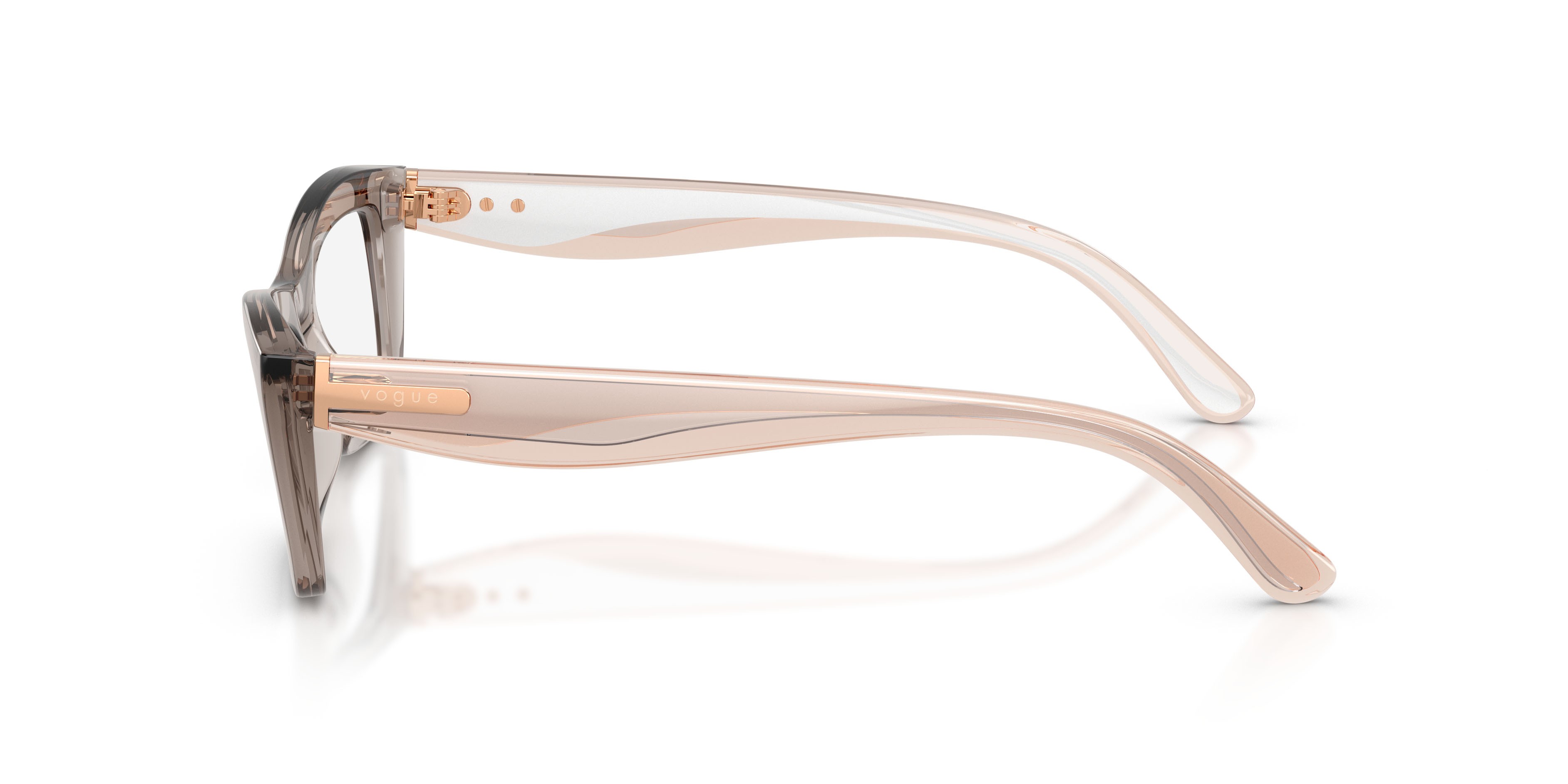 Occhiali da vista Vogue VO 5710 (3301) colore milky warm grey forma cat eye lenti lente demo
