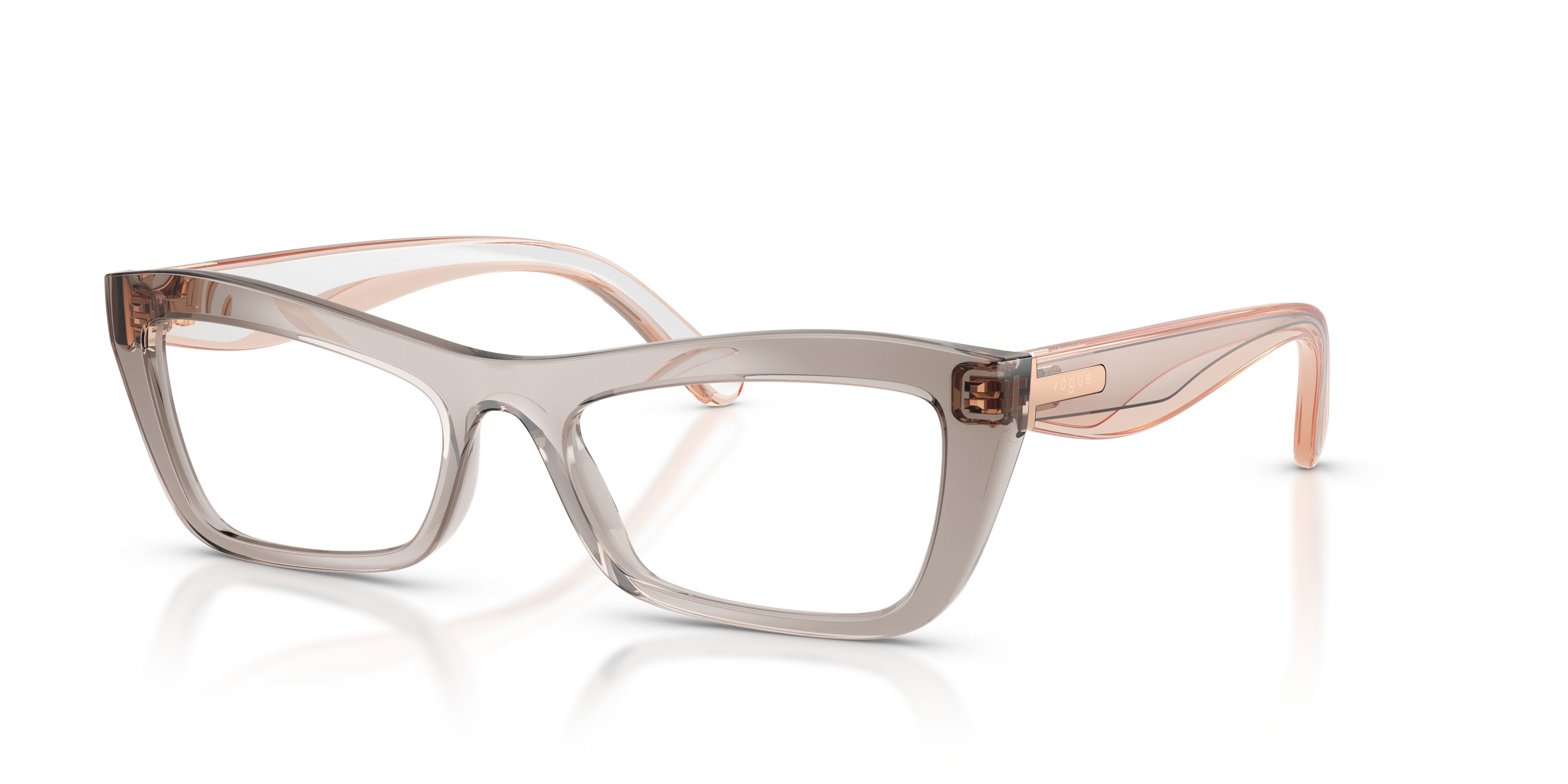 Occhiali da vista Vogue VO 5710 (3301) colore milky warm grey forma cat eye lenti lente demo