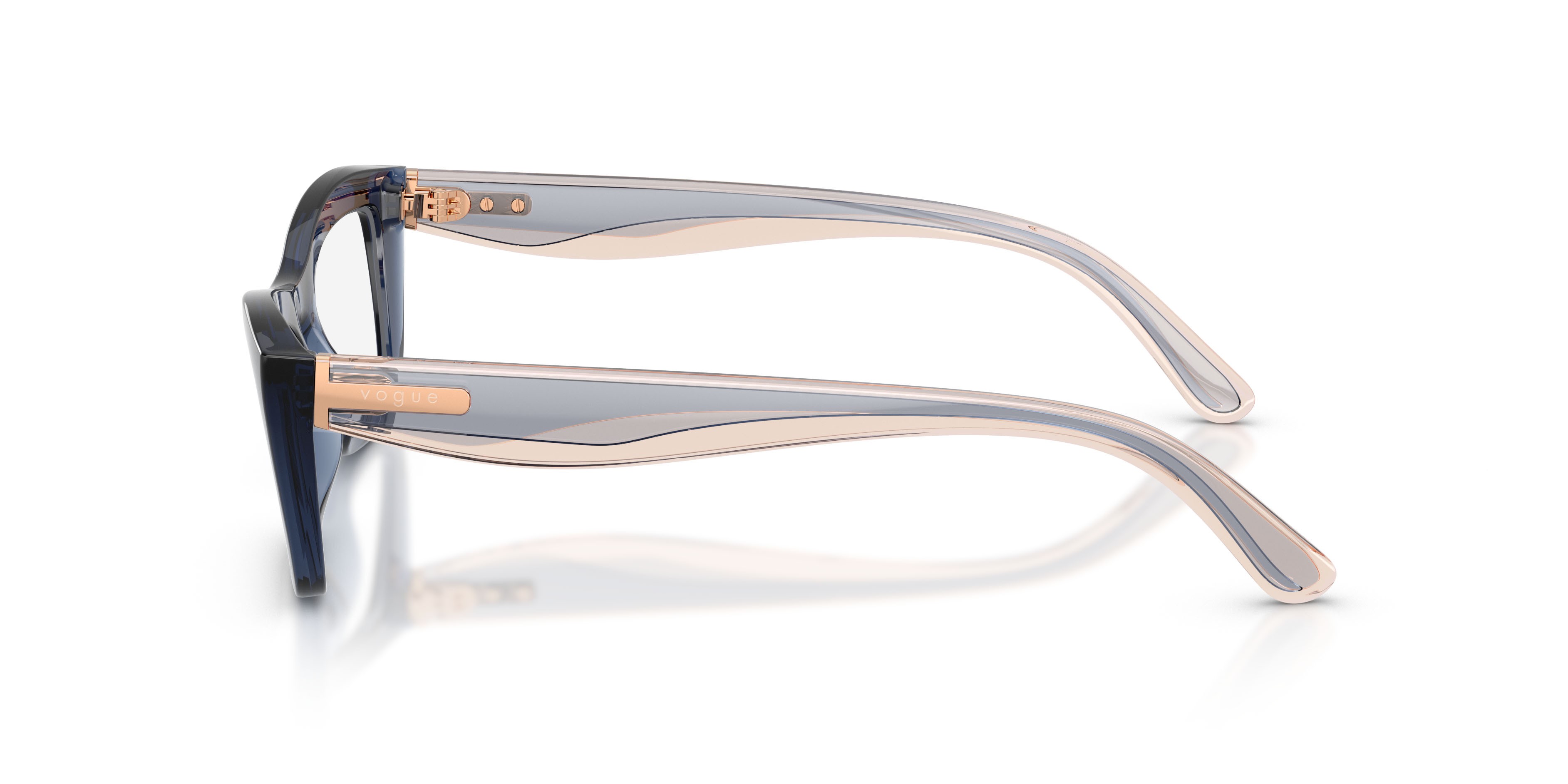 Occhiali da vista Vogue VO 5710 (3302) colore blu trasparente forma cat eye lenti lente demo