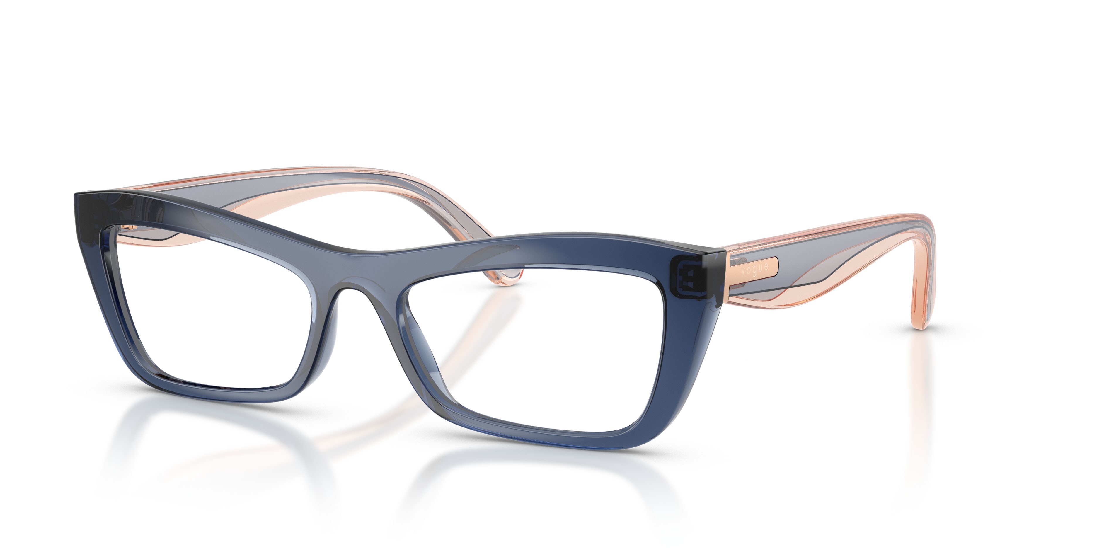 Occhiali da vista Vogue VO 5710 (3302) colore blu trasparente forma cat eye lenti lente demo