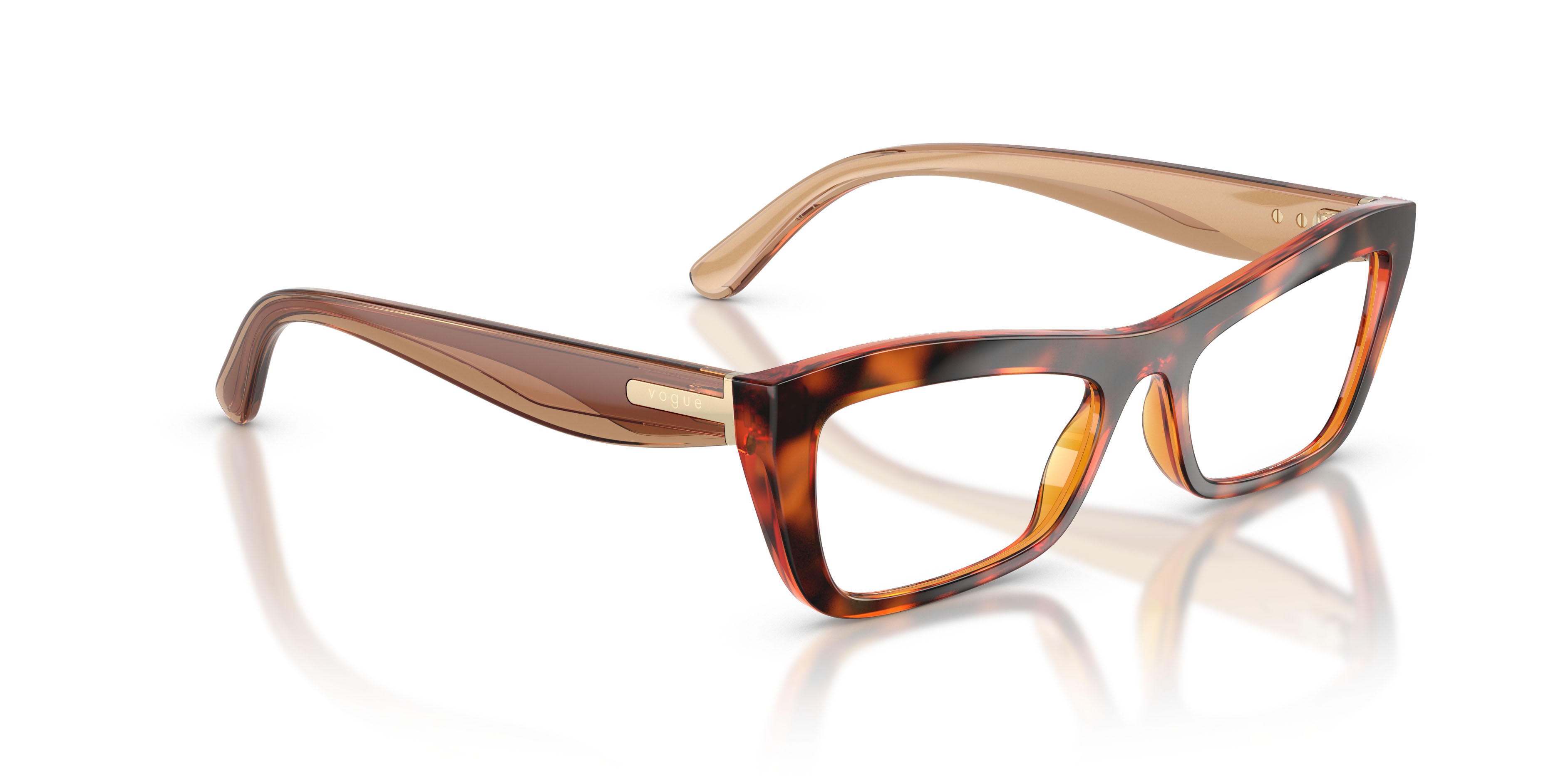 Occhiali da vista Vogue VO 5710 (W656) colore havana scuro forma cat eye lenti lente demo