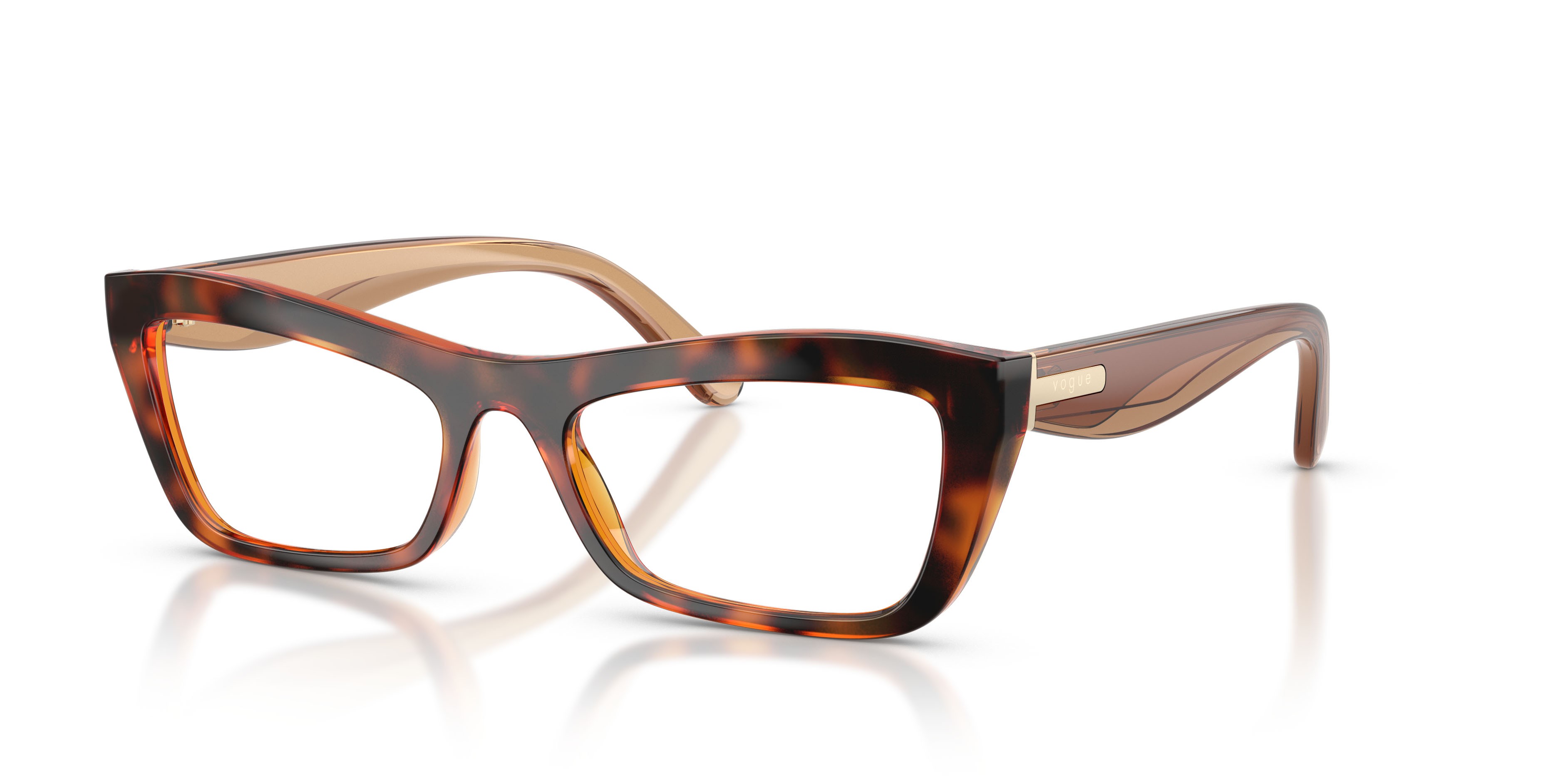 Occhiali da vista Vogue VO 5710 (W656) colore havana scuro forma cat eye lenti lente demo